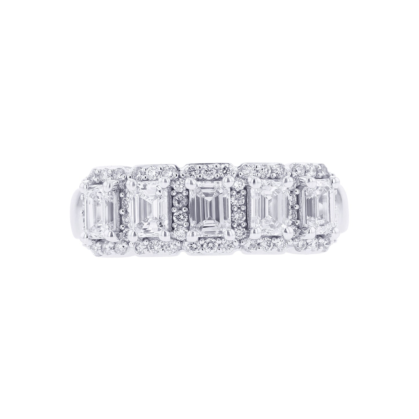 Lovella 5 Stone Halo Diamond Ring 1 1/4ct