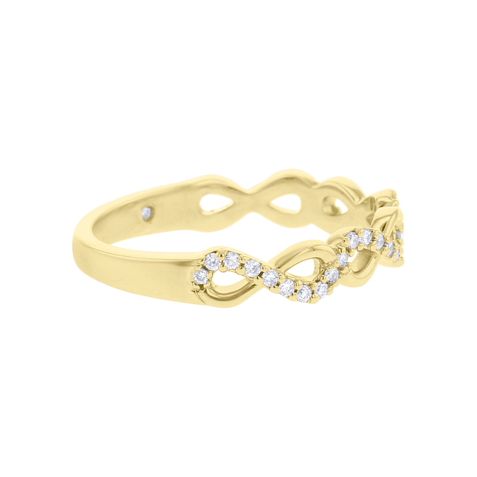 Buy Polished 10k White Gold Infinity Ring Online at desertcartINDIA