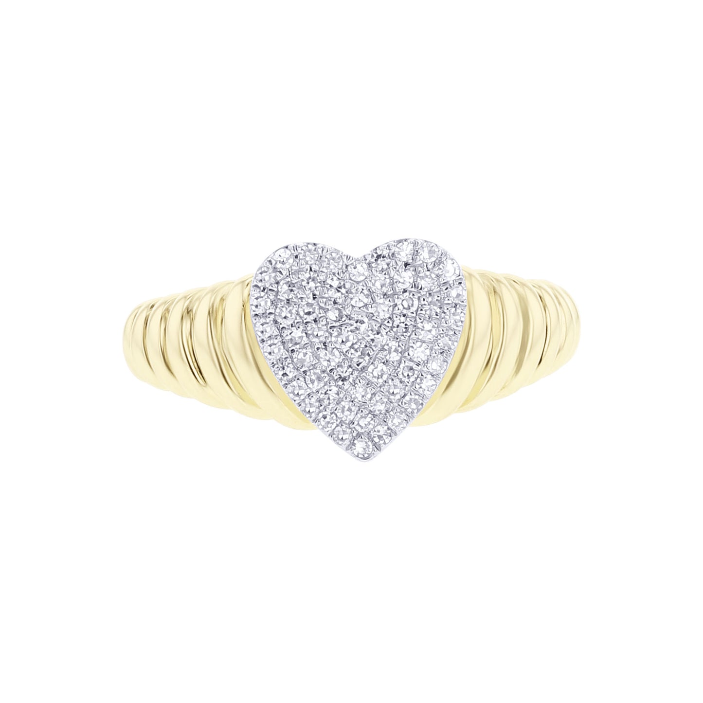 Love Me Pave Heart Diamond Ring