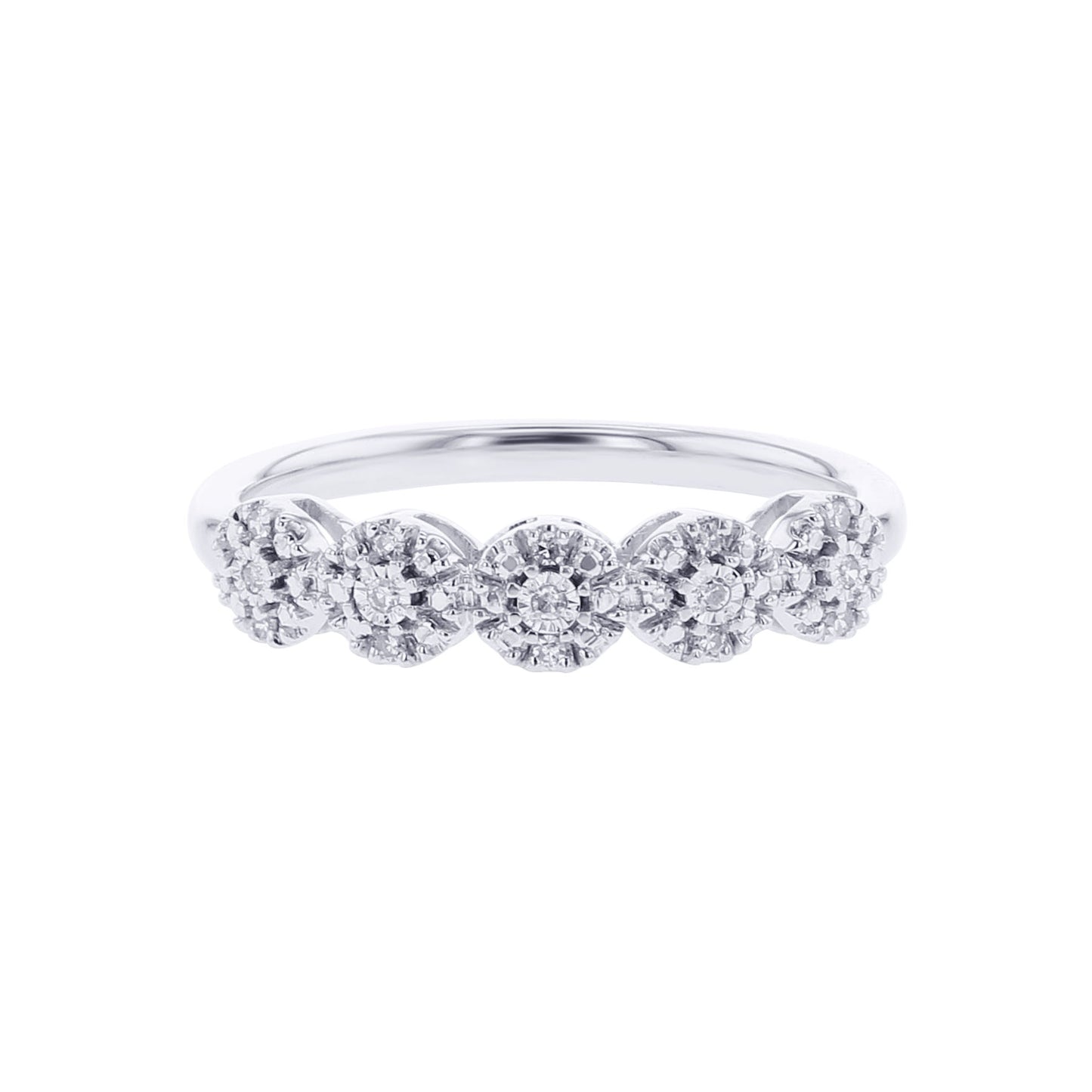 Heavenly Halo Silver Diamond Ring