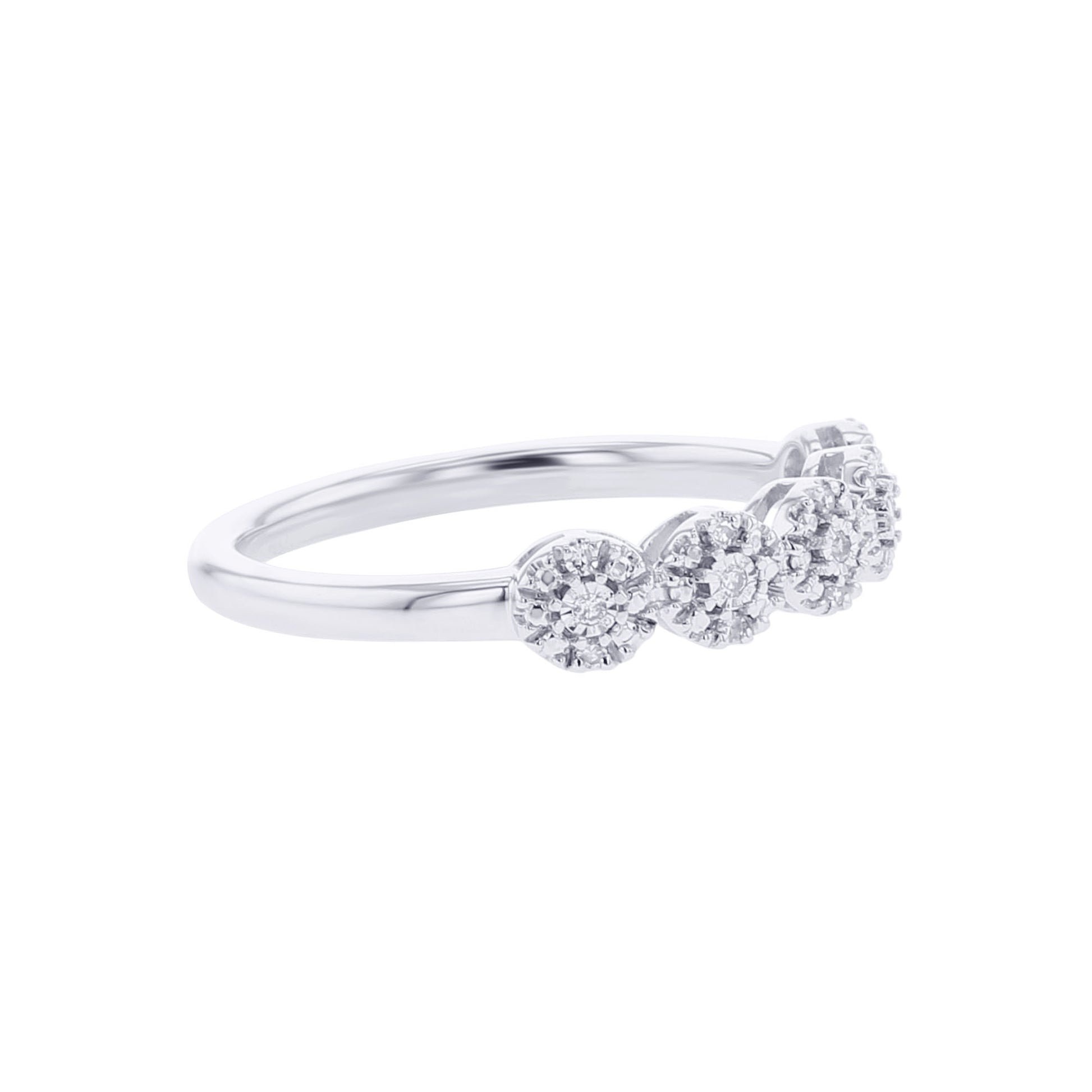 Heavenly Halo Silver Diamond Ring