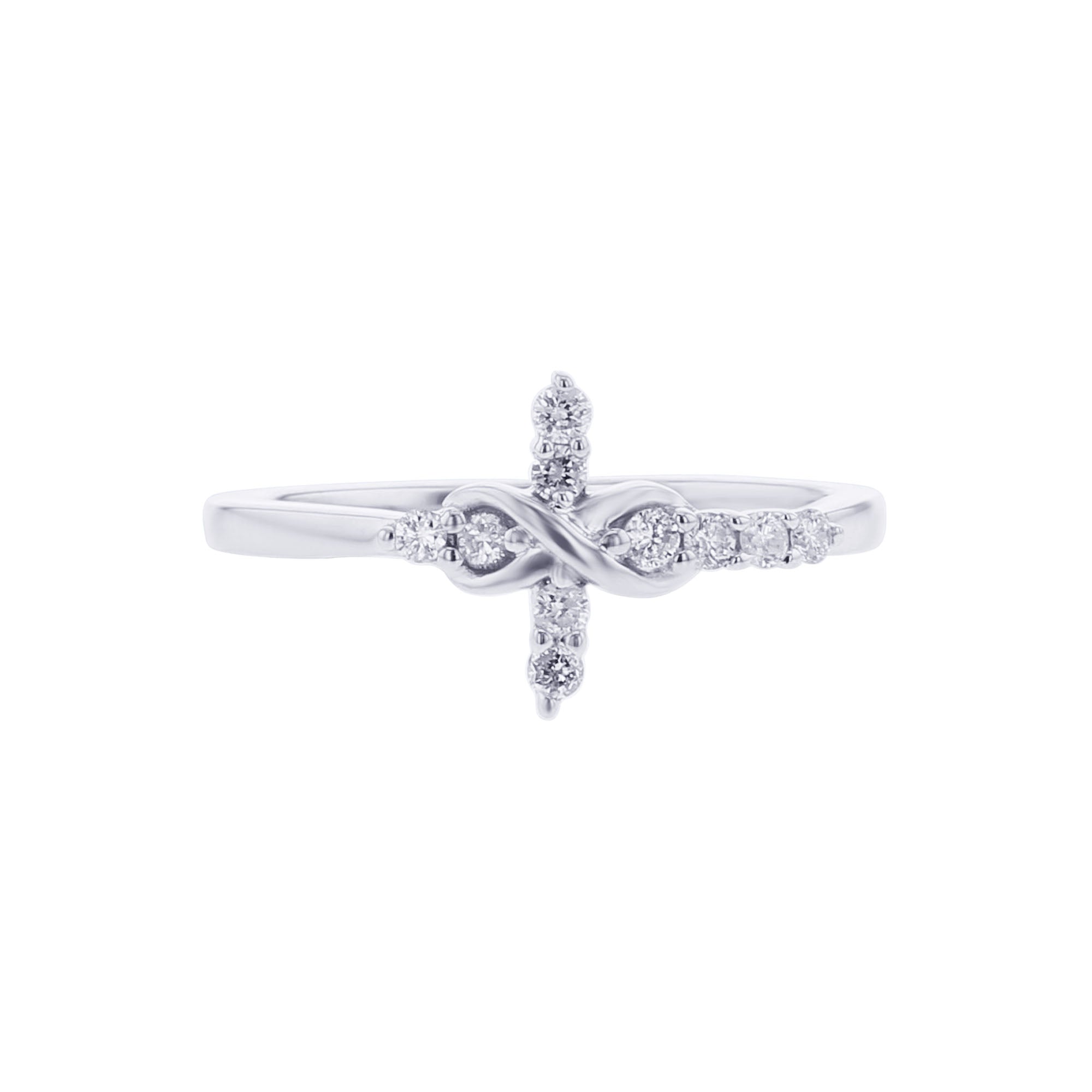 Silver Eternal Faith Diamond Ring