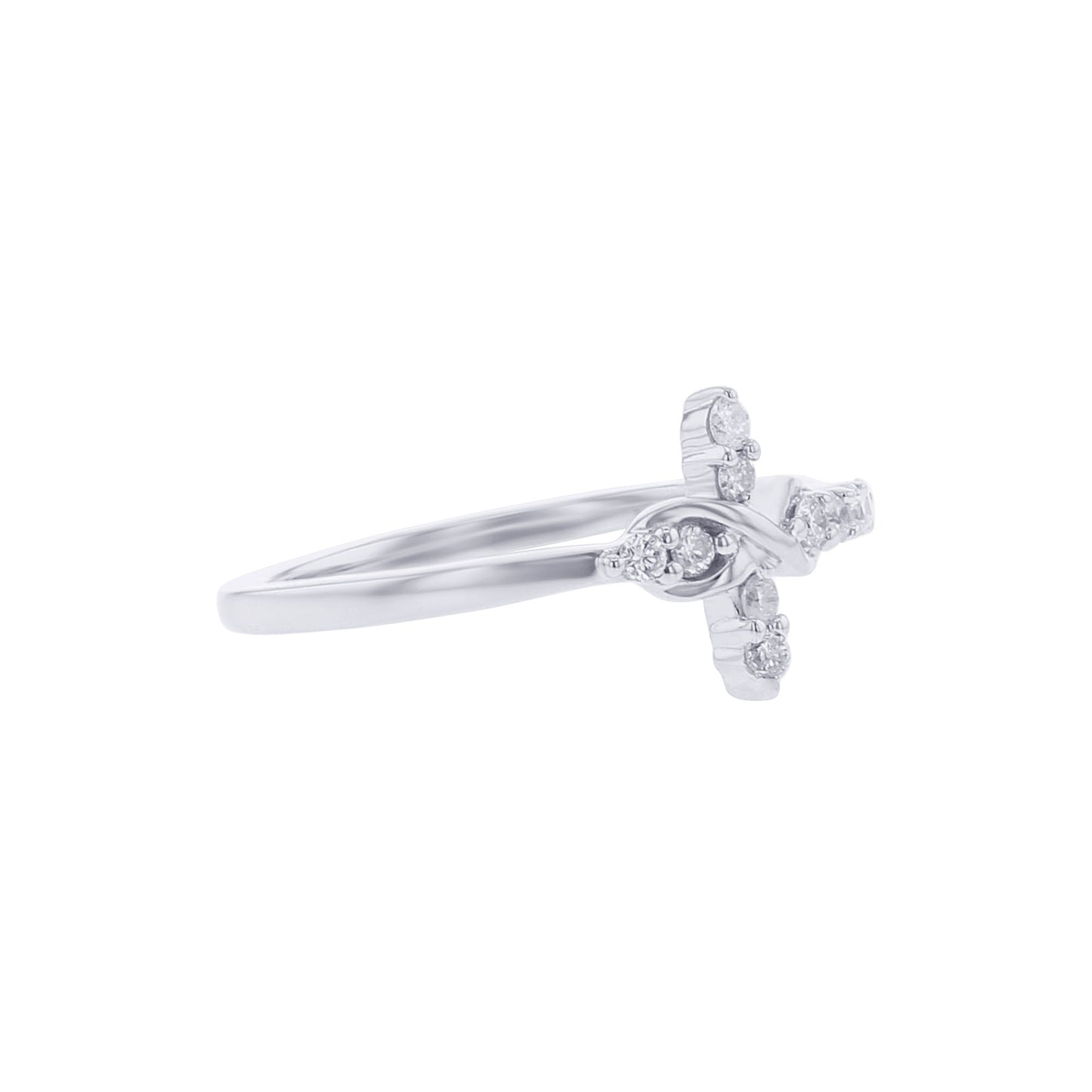 Silver Eternal Faith Diamond Ring