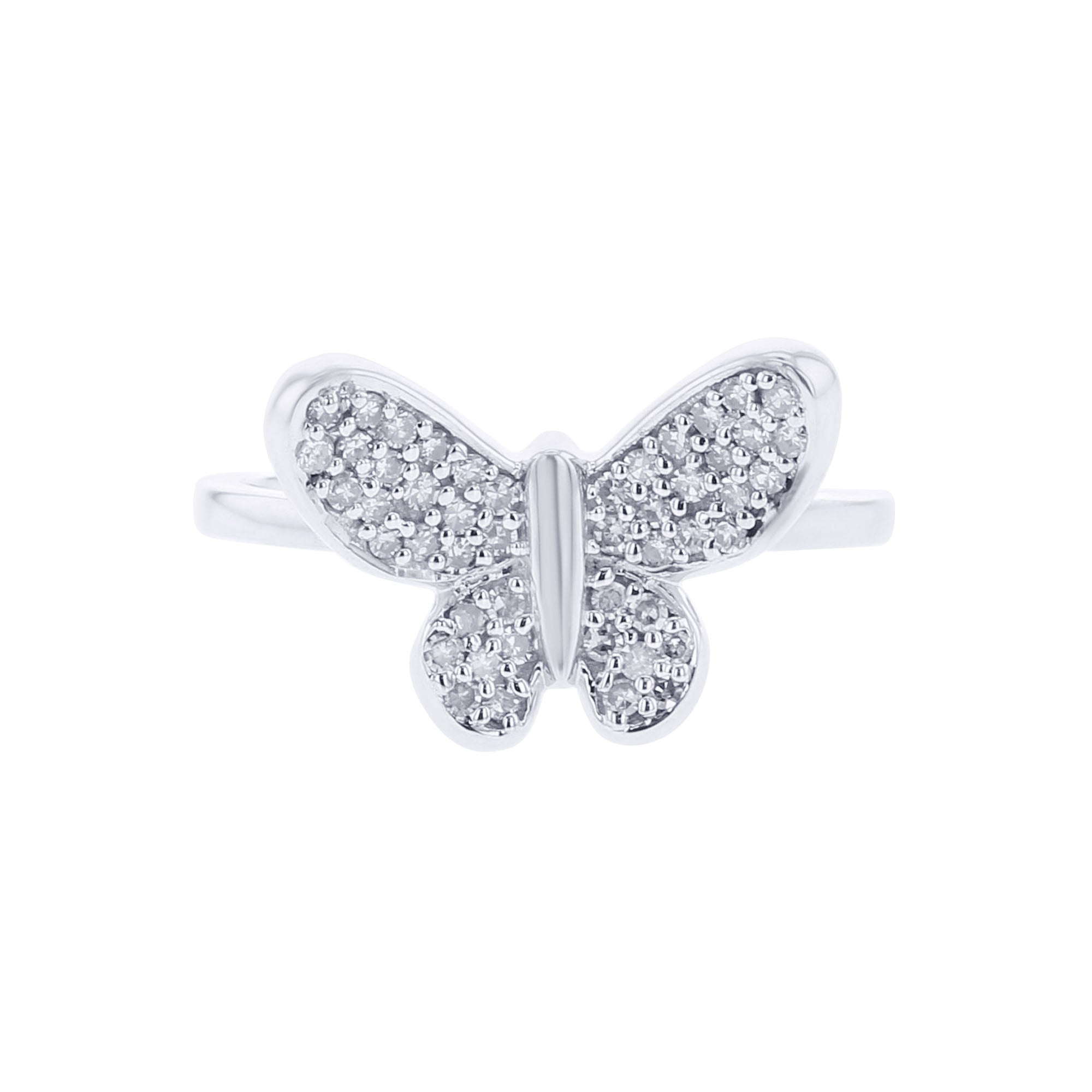 Delicate Butterfly Diamond Ring