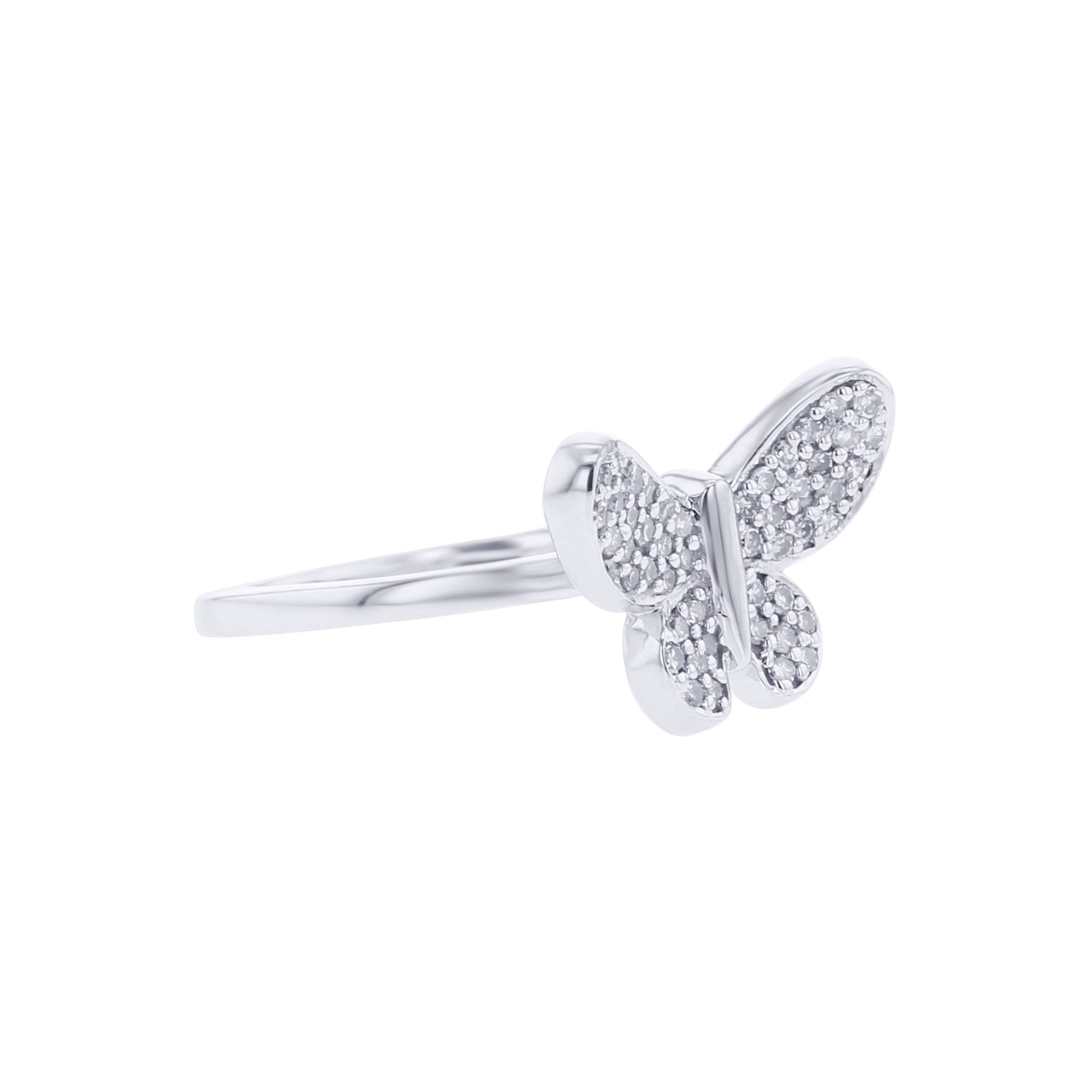 Delicate Butterfly Diamond Ring
