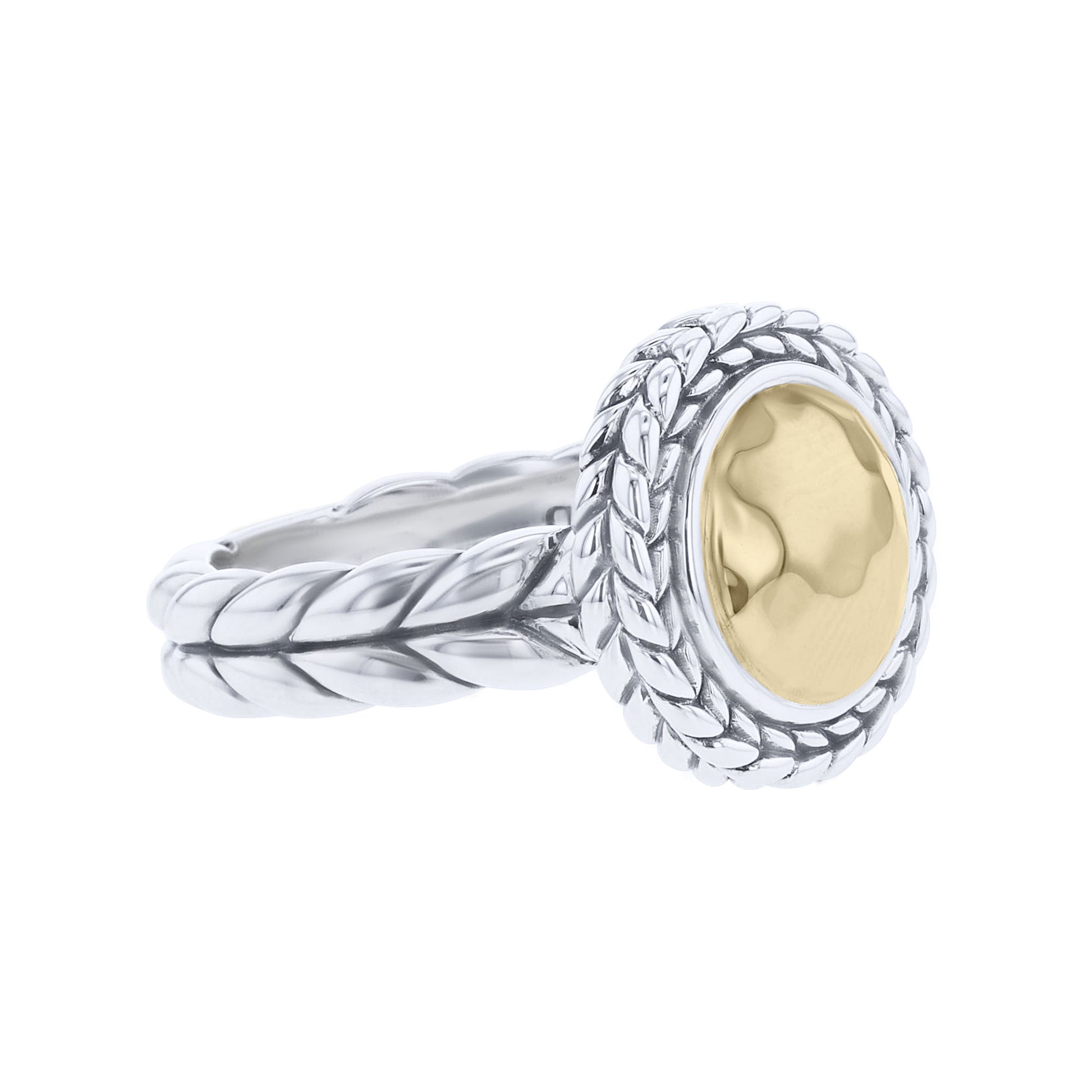 Kira Silver & Gold Woven Ring