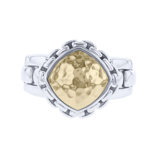 Mazi Silver & Gold Chain Ring