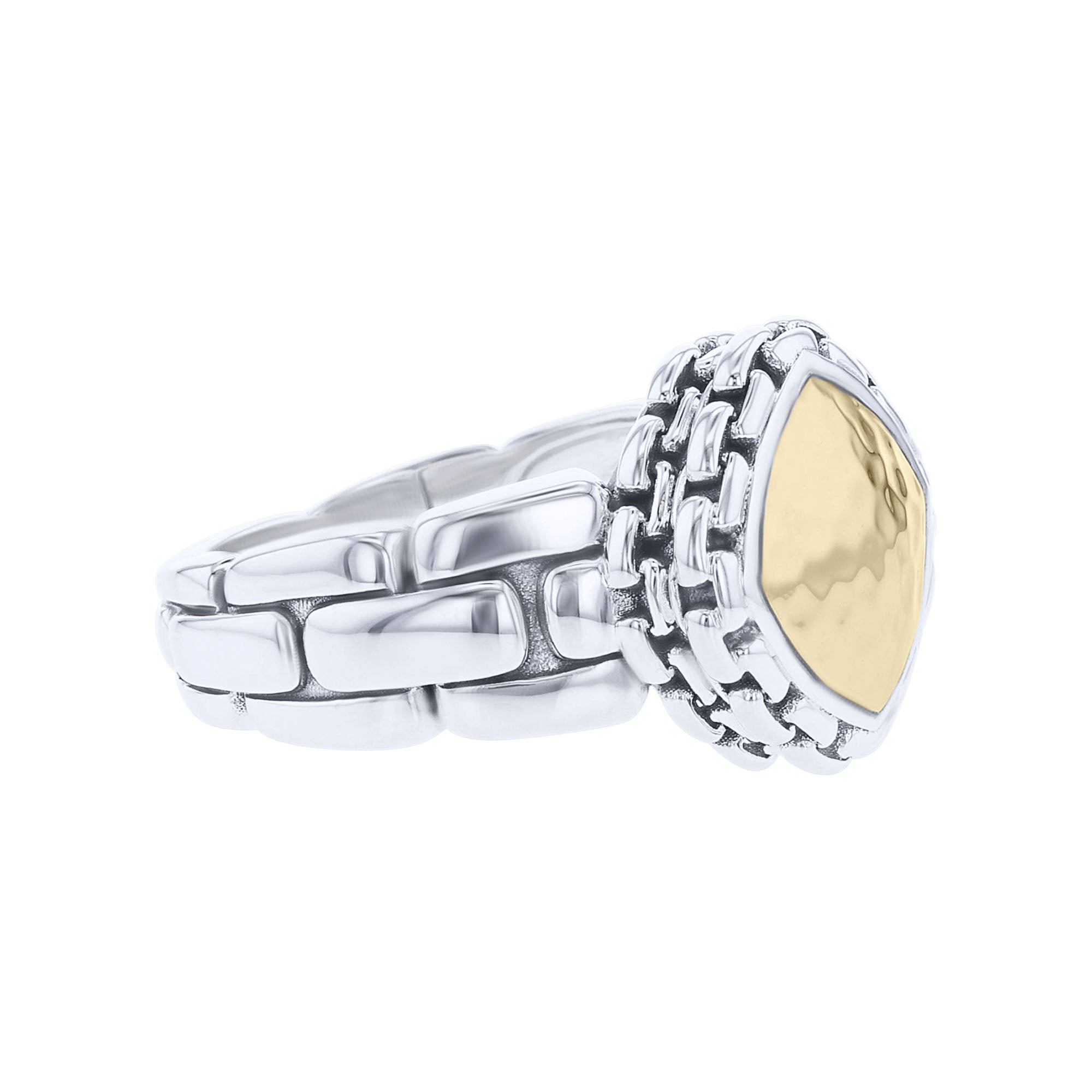 Mazi Silver & Gold Chain Ring