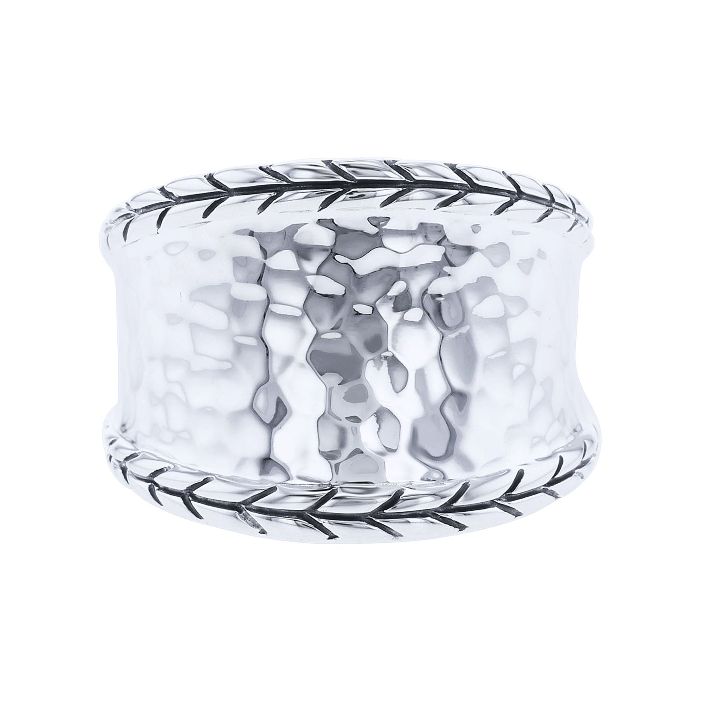 Silver Jane Hammered Saddle Ring