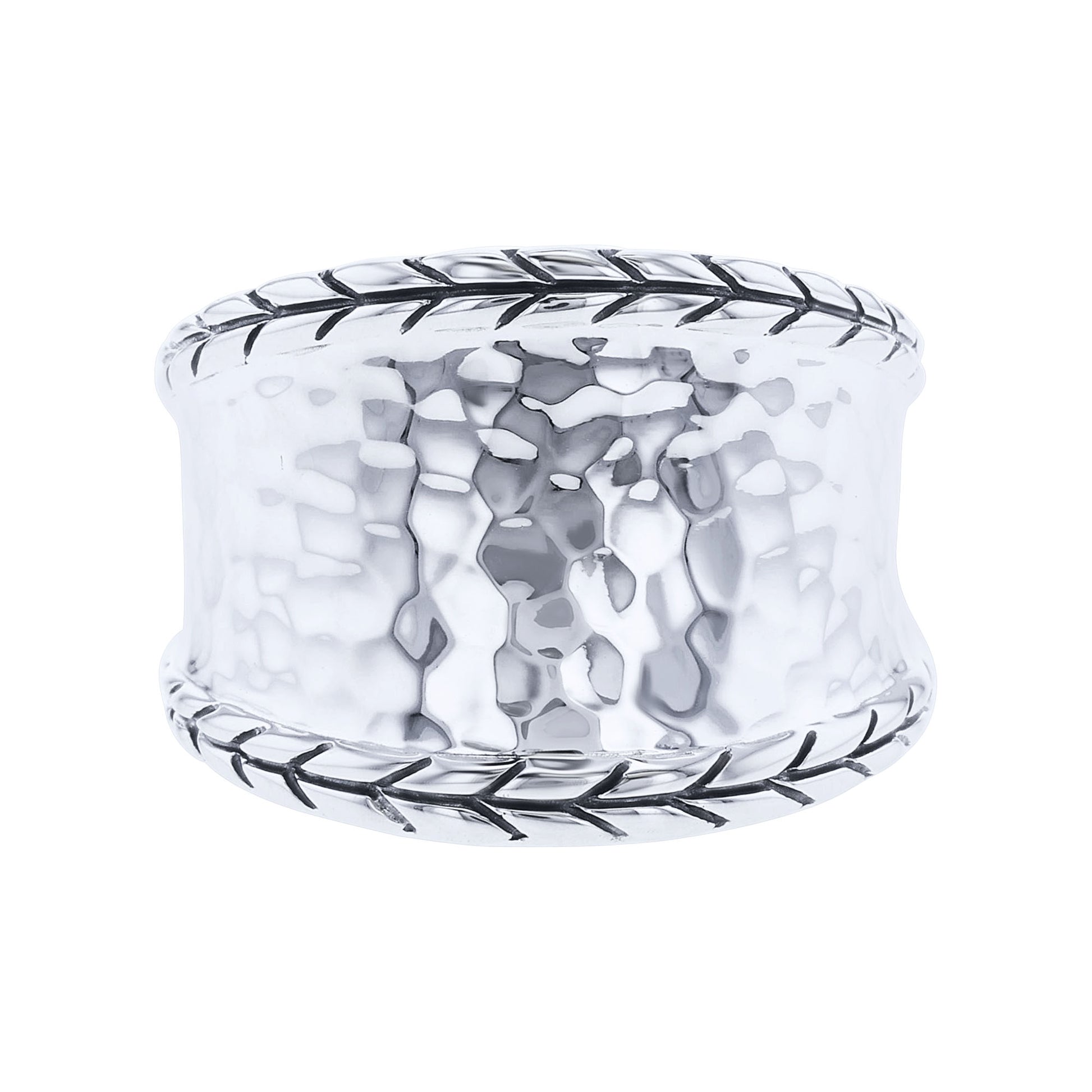 Silver Jane Hammered Saddle Ring