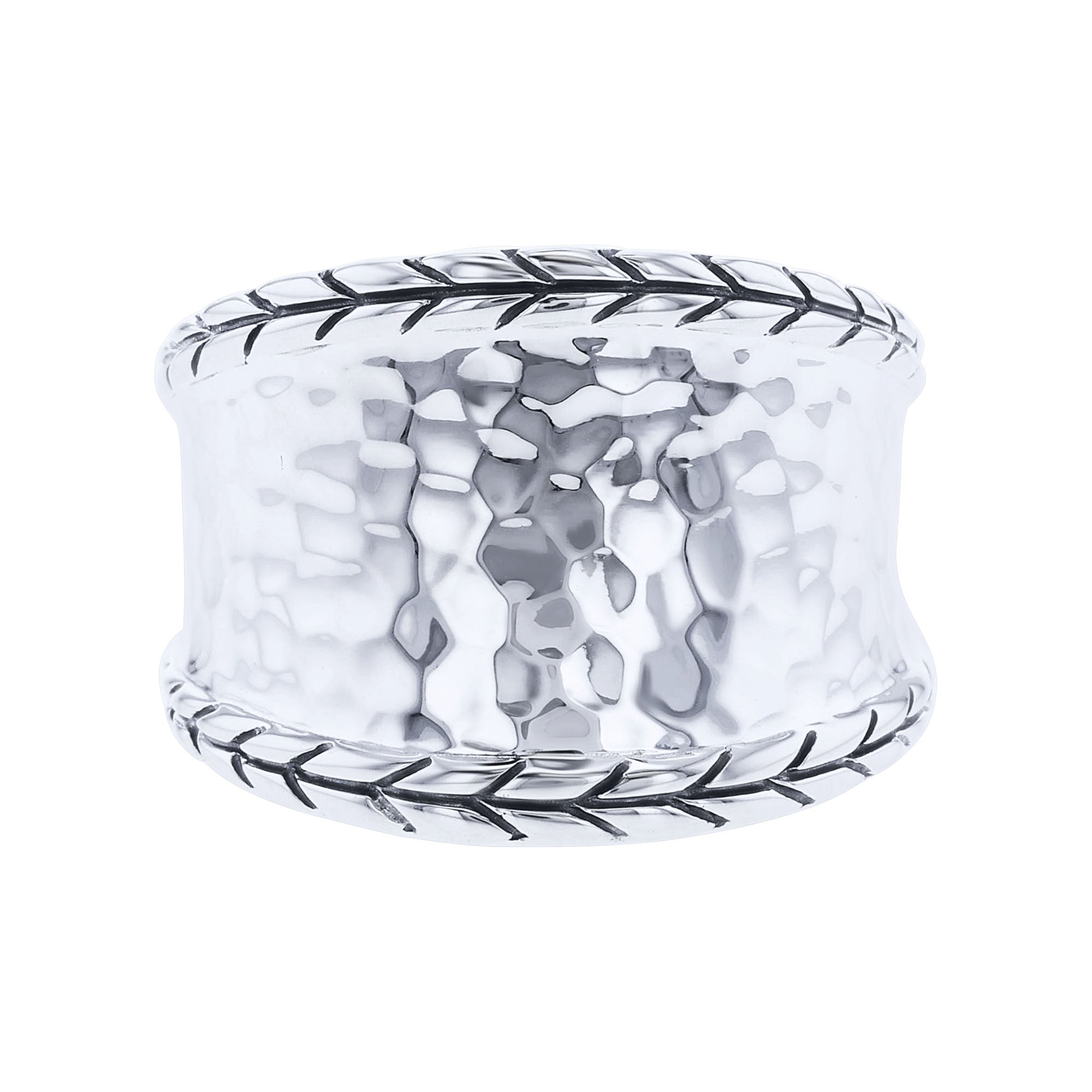 Silver Jane Hammered Saddle Ring