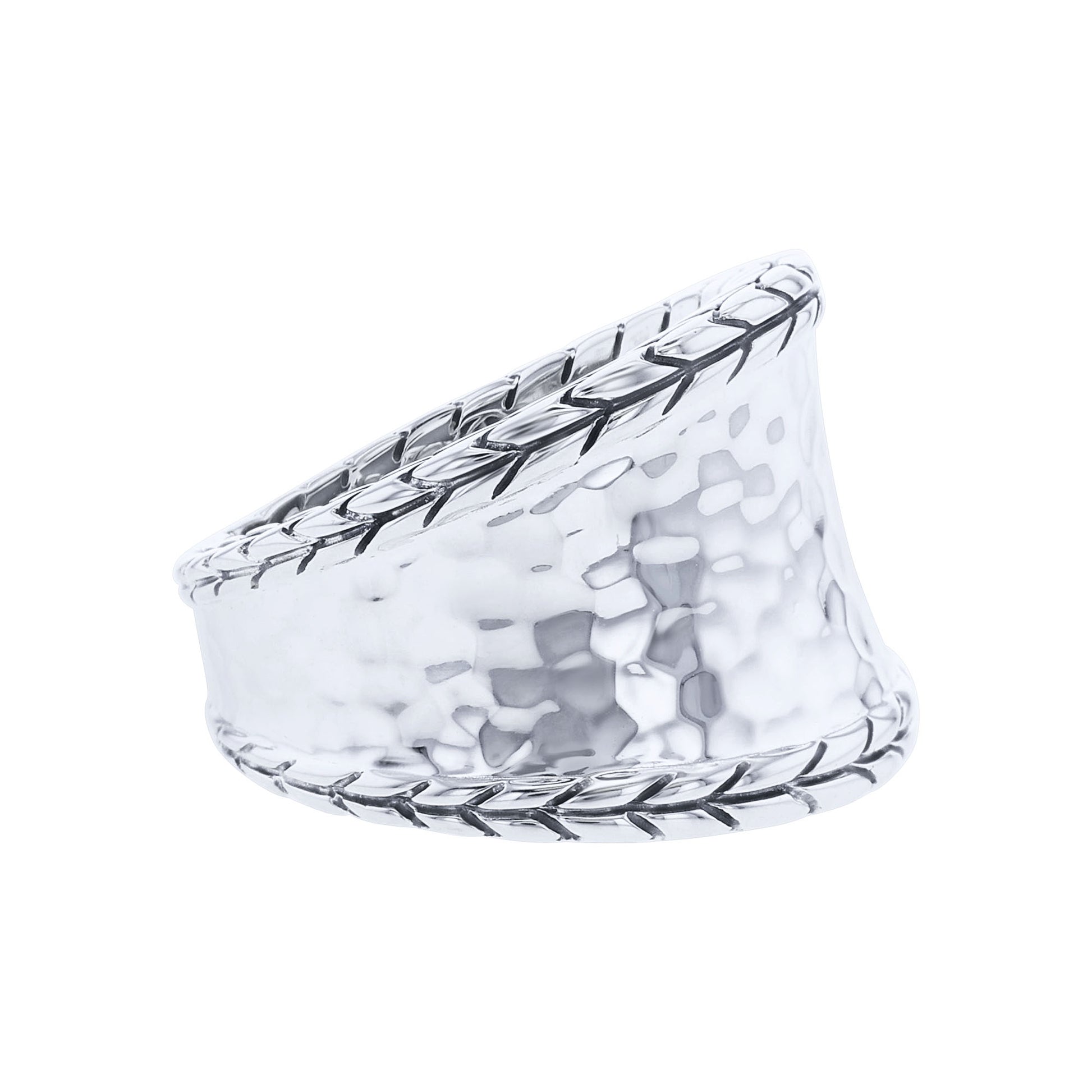 Silver Jane Hammered Saddle Ring