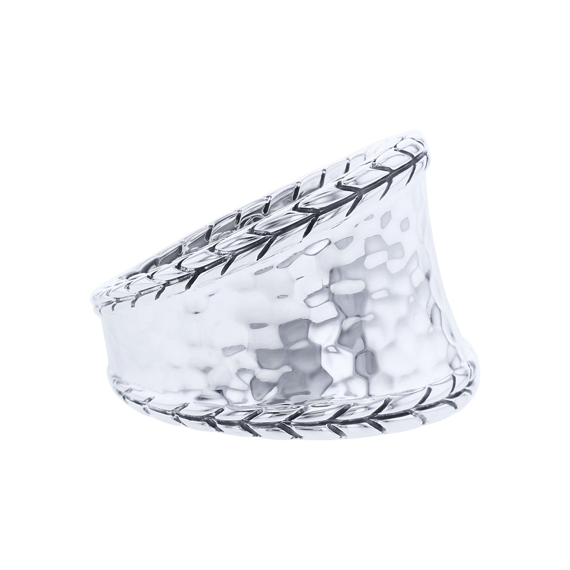 Silver Jane Hammered Saddle Ring