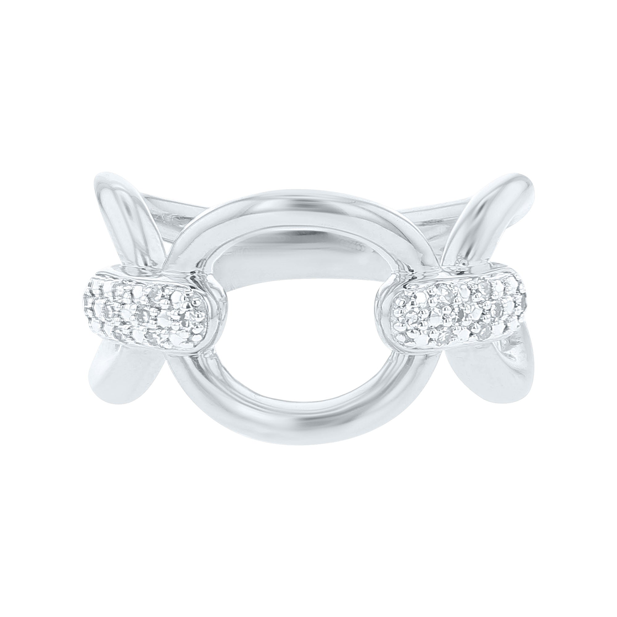 Loren Oval Link Diamond Ring