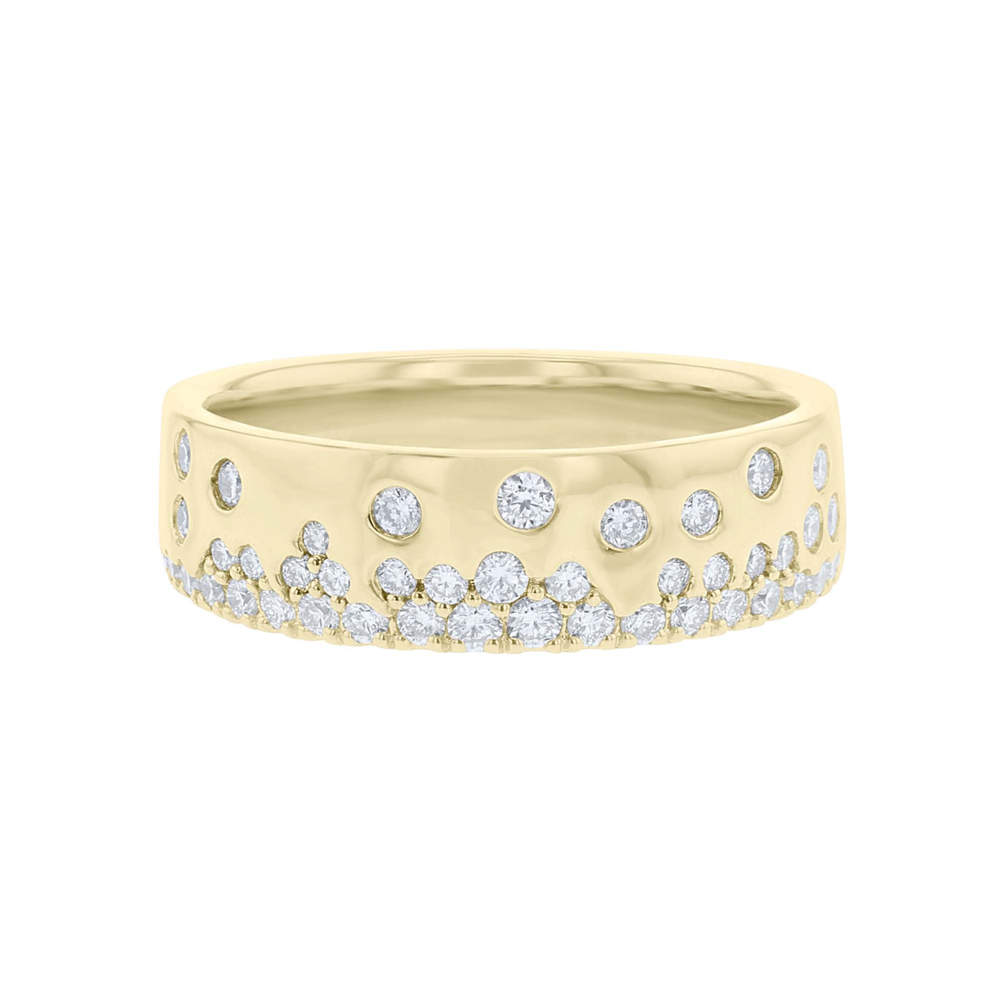 Supernova Diamond Cigar Band Ring- 1/2ct