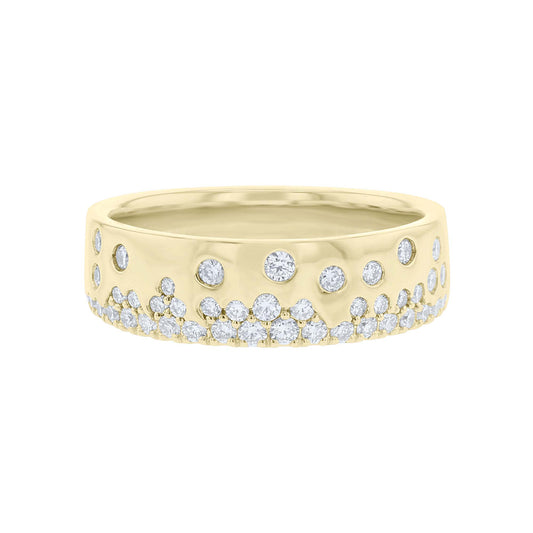 Supernova Diamond Cigar Band Ring- 1/2ct