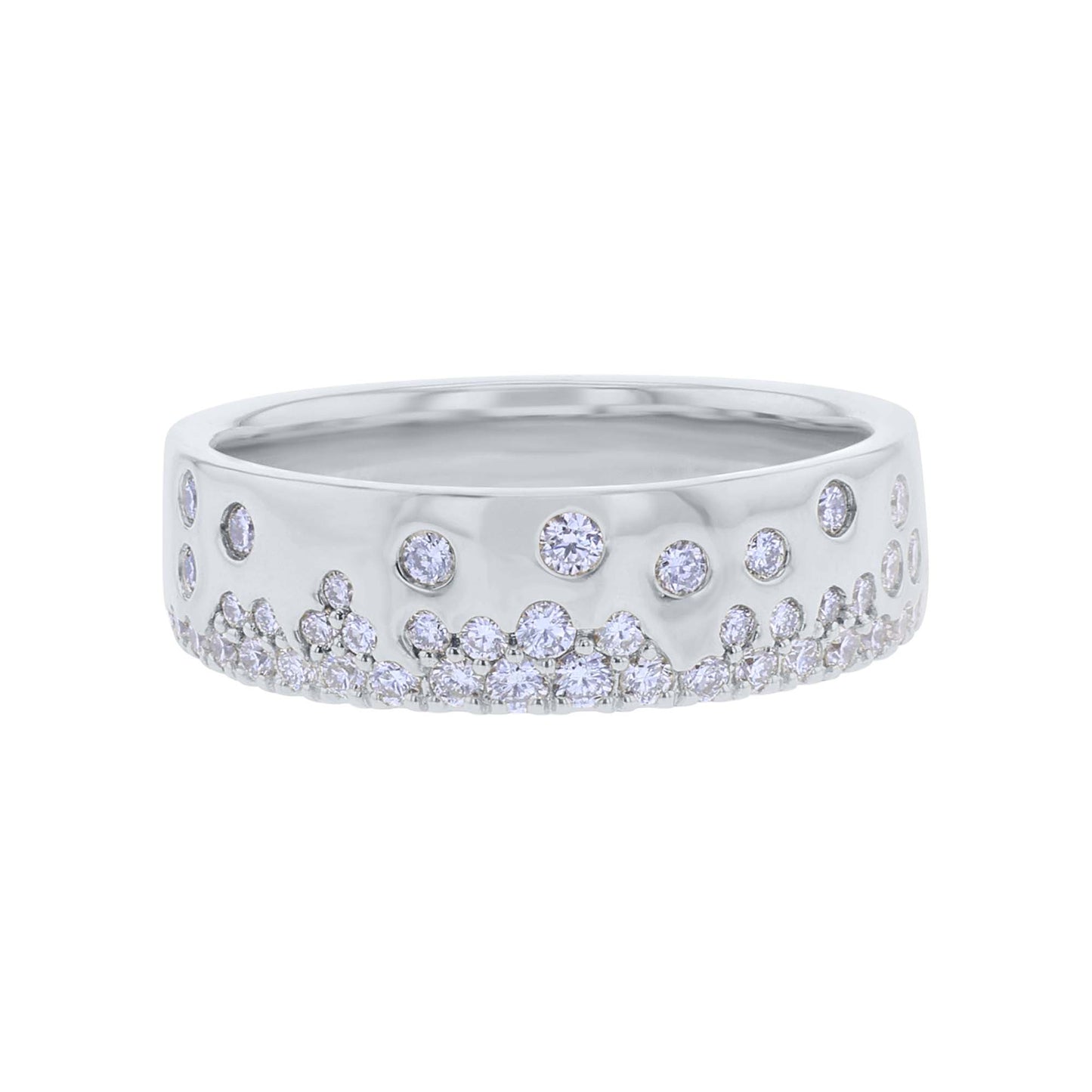 Supernova Diamond Cigar Band Ring- 1/2ct