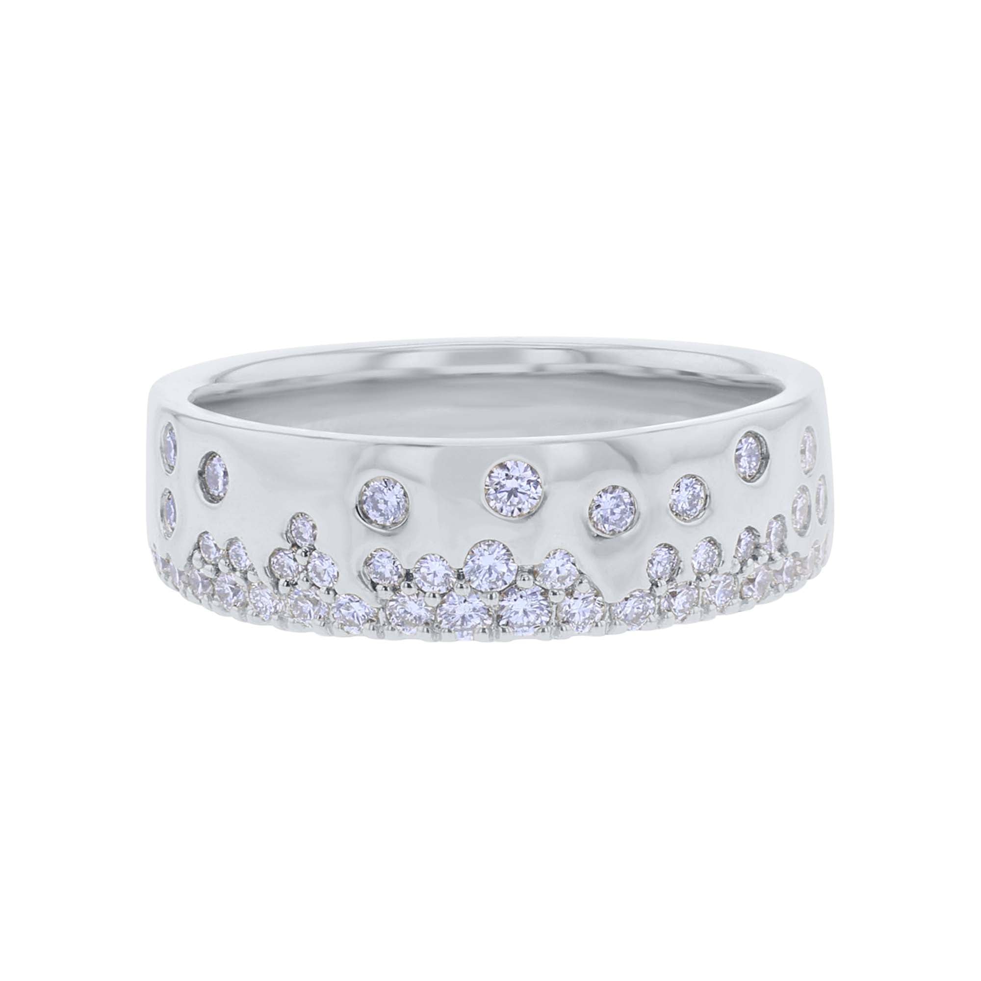 Supernova Diamond Cigar Band Ring- 1/2ct
