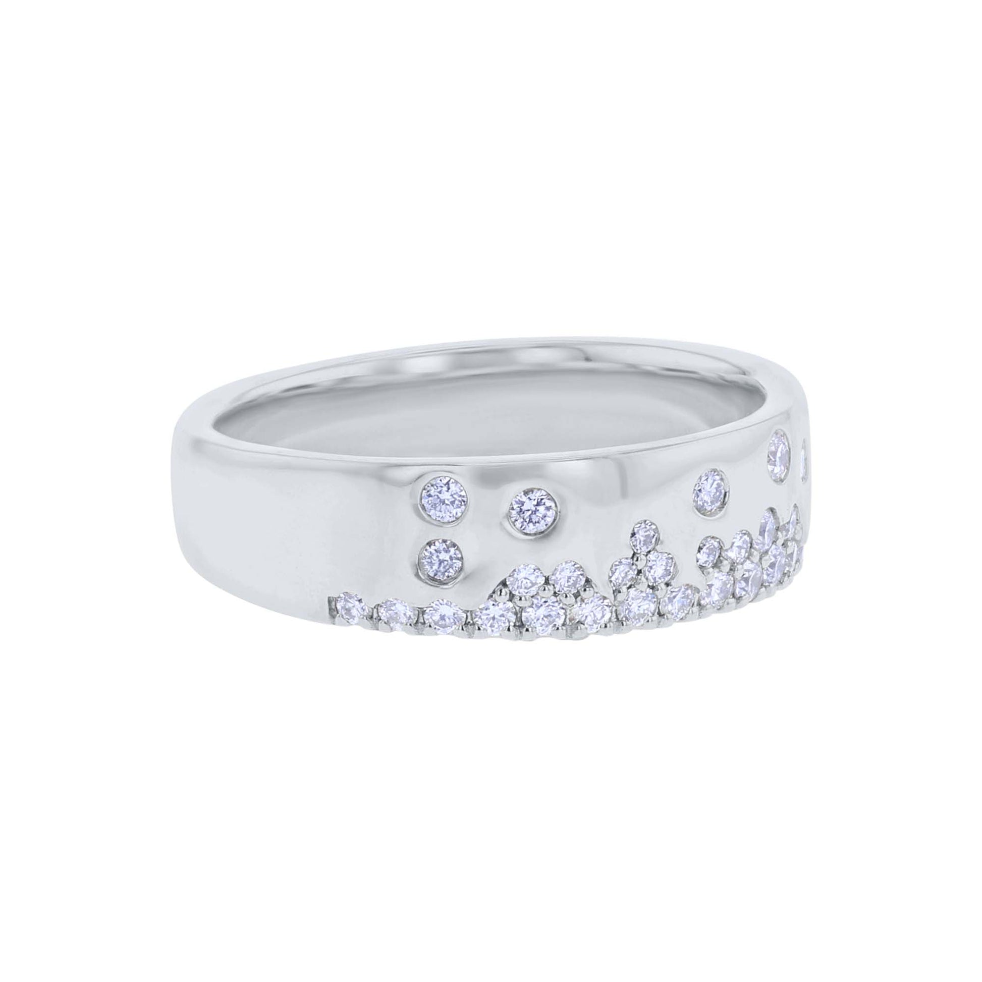 Supernova Diamond Cigar Band Ring- 1/2ct
