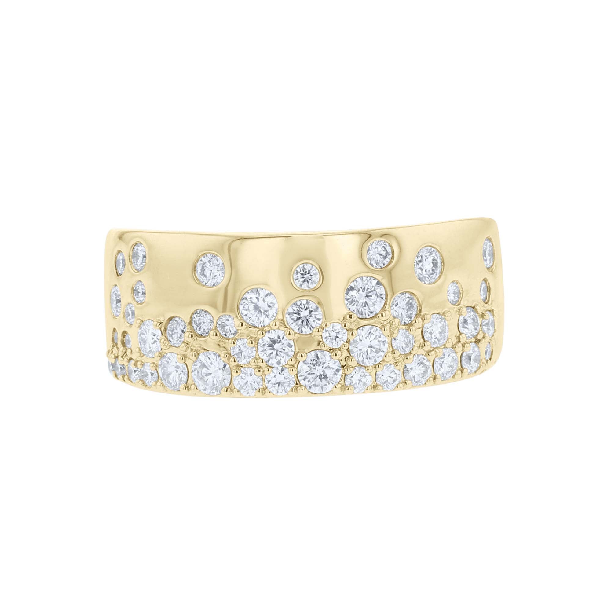 Supernova Diamond Cigar Band Ring- 3/4ct