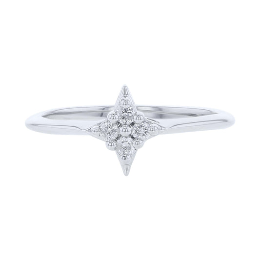 Silver Star of Hope Diamond Ring