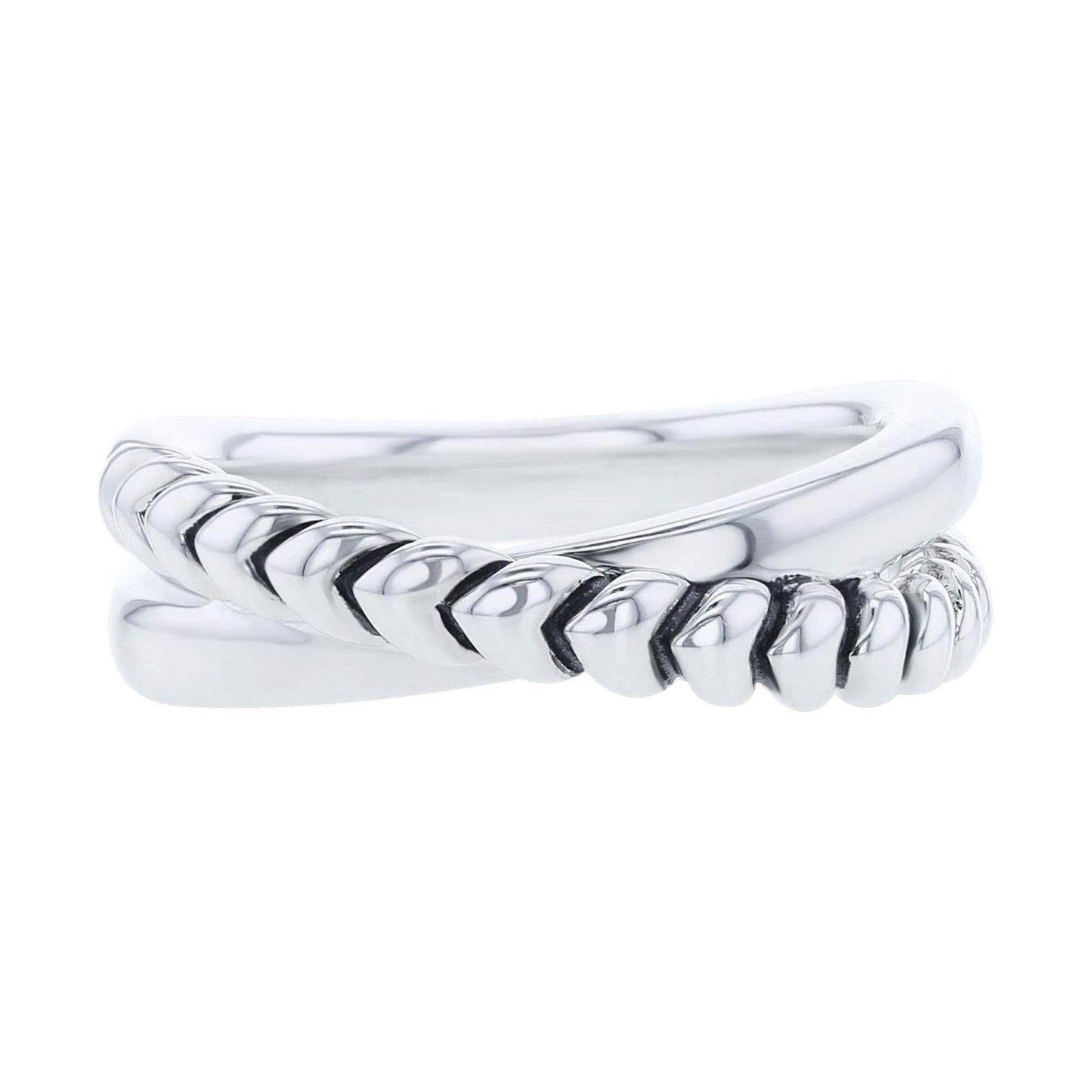 Silver Sloane Criss Cross Ring