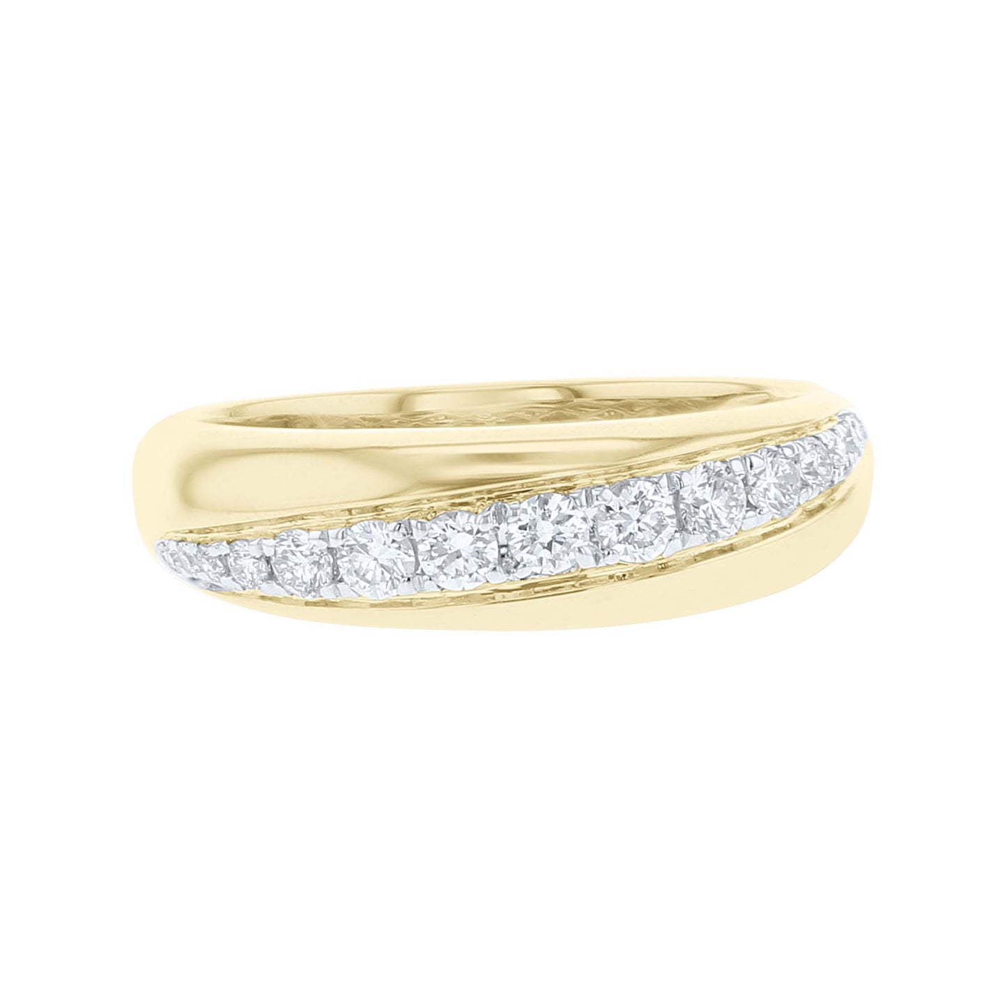 Giana Gold Pave Diamond Dome Ring