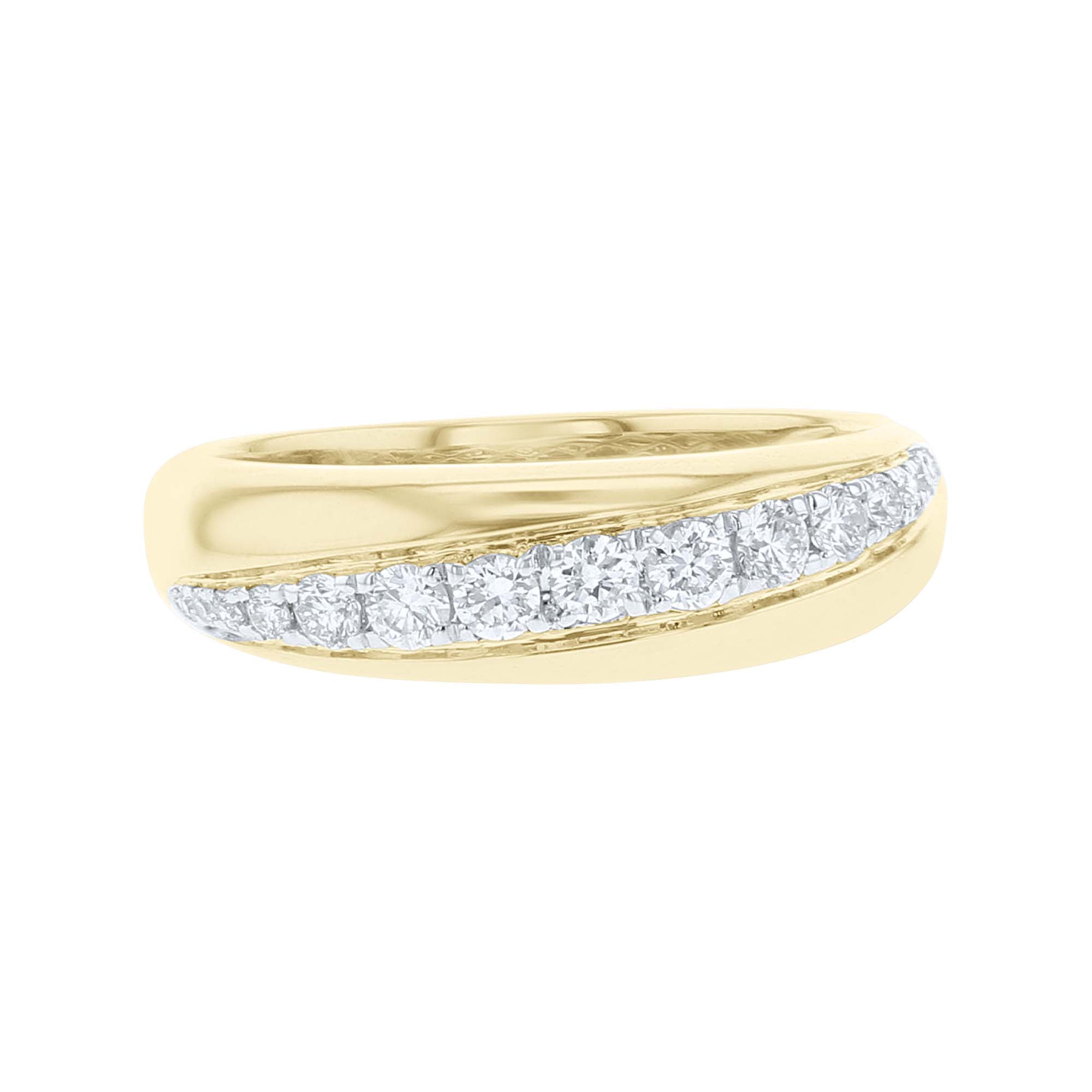 Giana Gold Pave Diamond Dome Ring