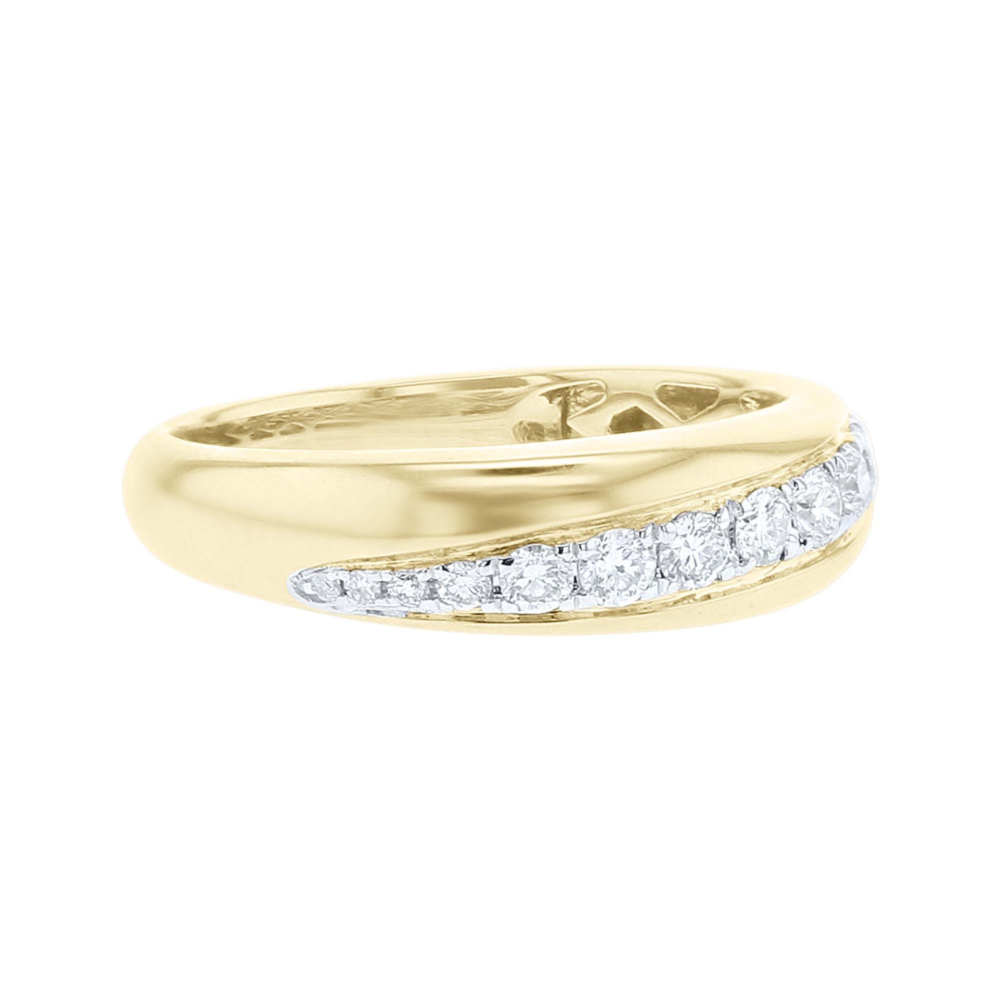 Giana Gold Pave Diamond Dome Ring