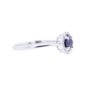 Marlais Sapphire and Diamond Halo Ring