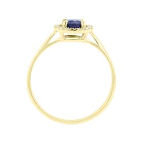 Marlais Sapphire and Diamond Halo Ring