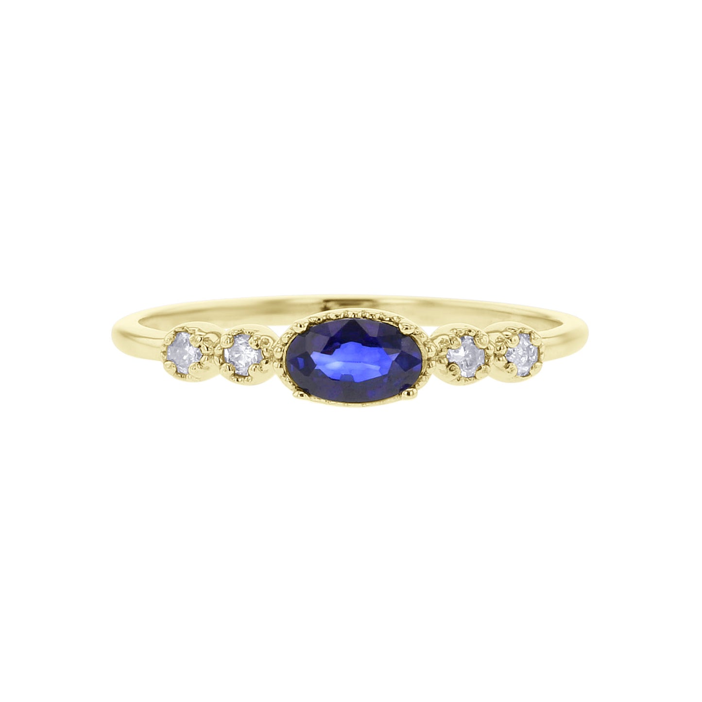 Simply Royal Sapphire and Diamond Ring