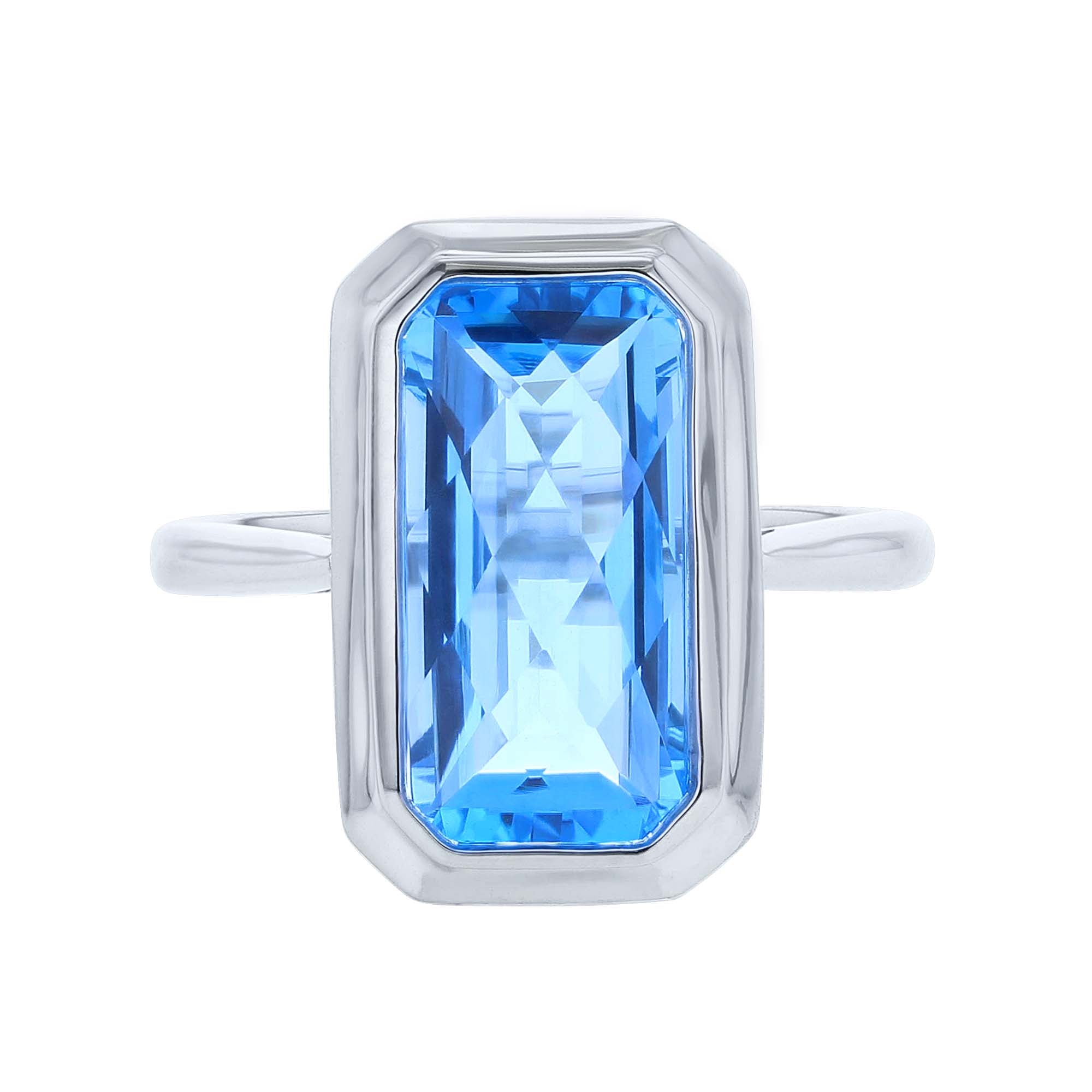 Hera Blue Topaz Bezel Ring