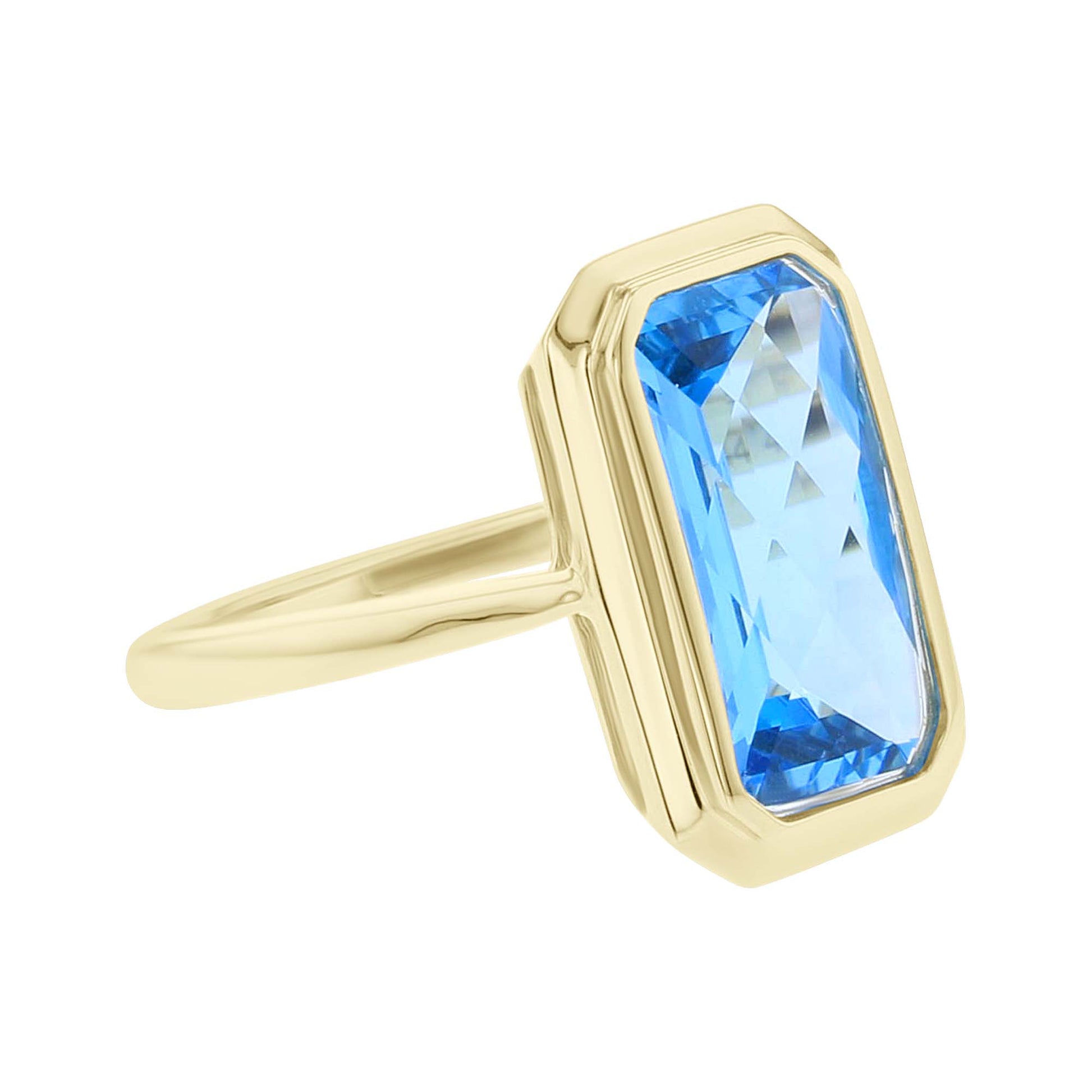 Hera Blue Topaz Bezel Ring