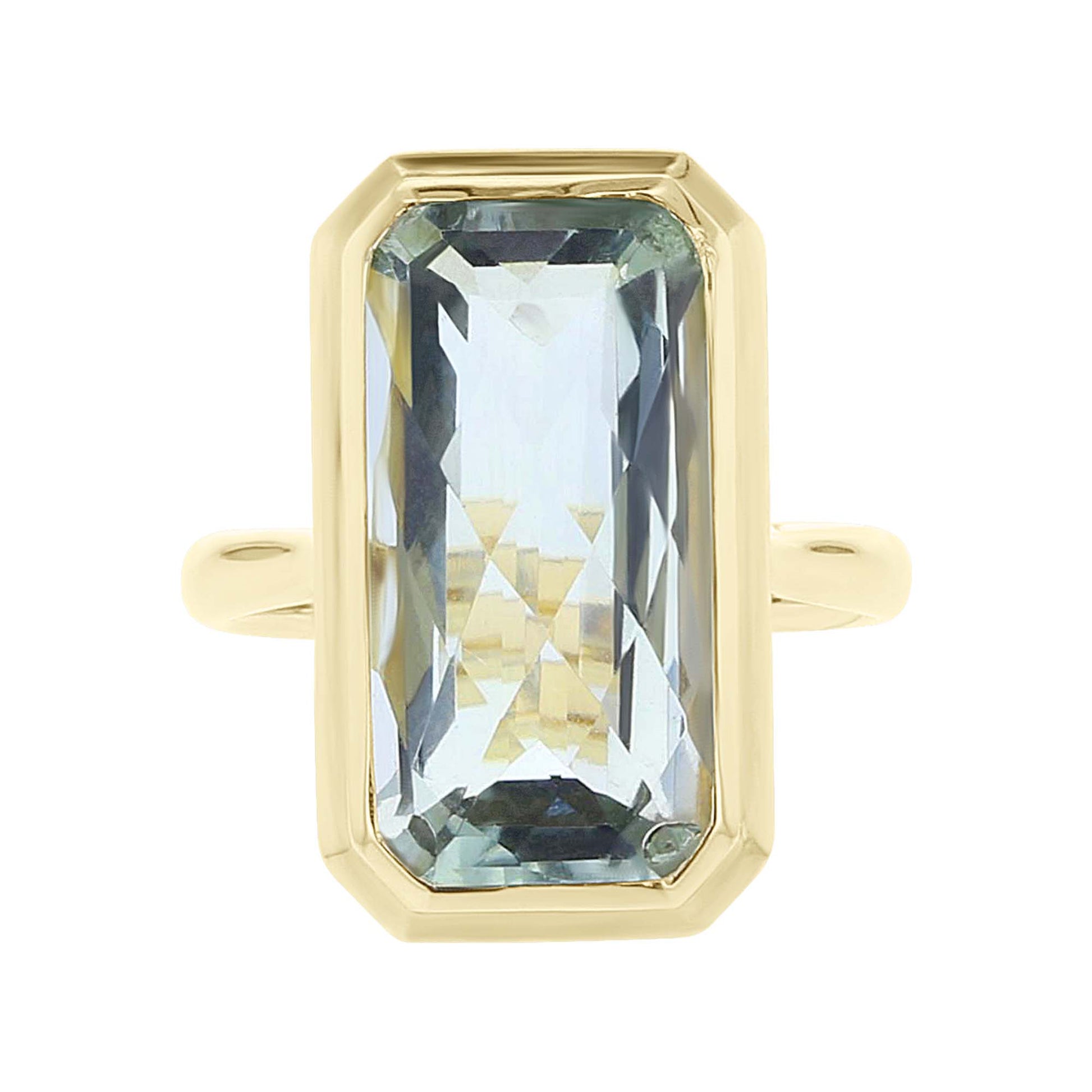 Danu Green Amethyst Bezel Ring