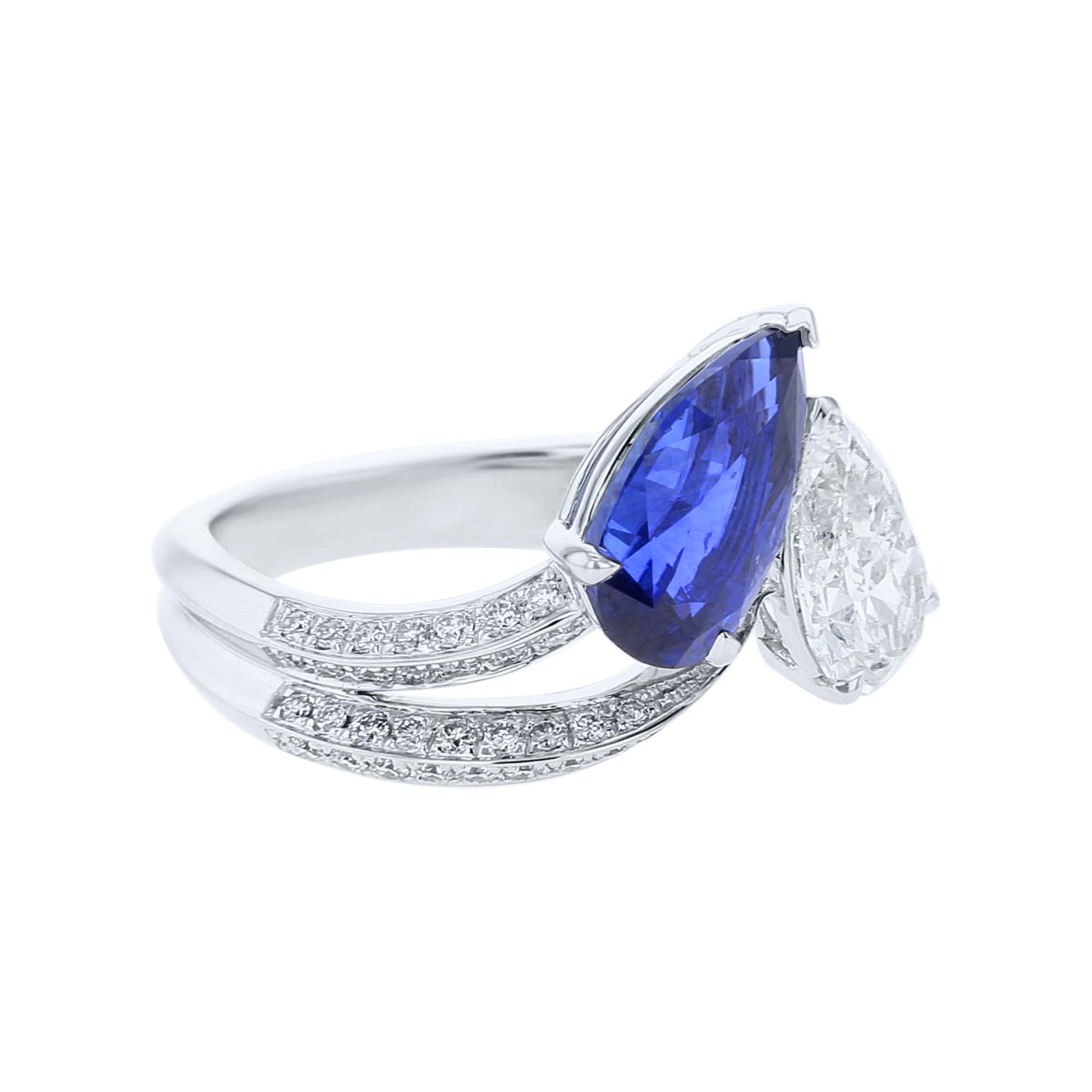 Fox Ready for Love Sapphire & Diamond Engagement Ring