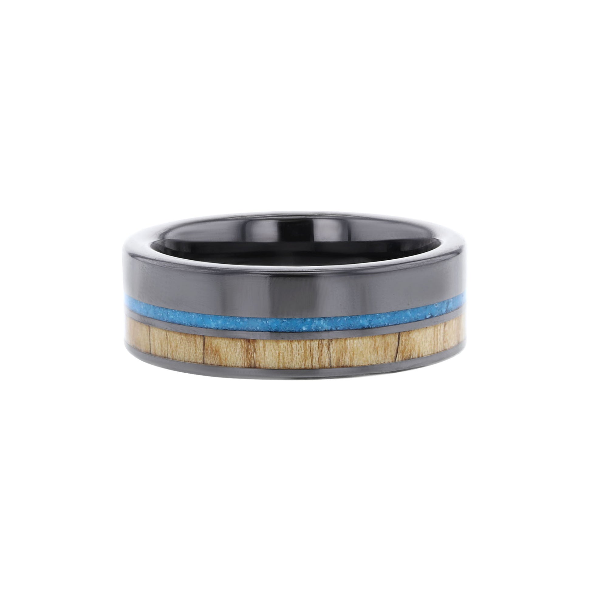 Schmidt Baseball Wood Inlay Wedding Ring