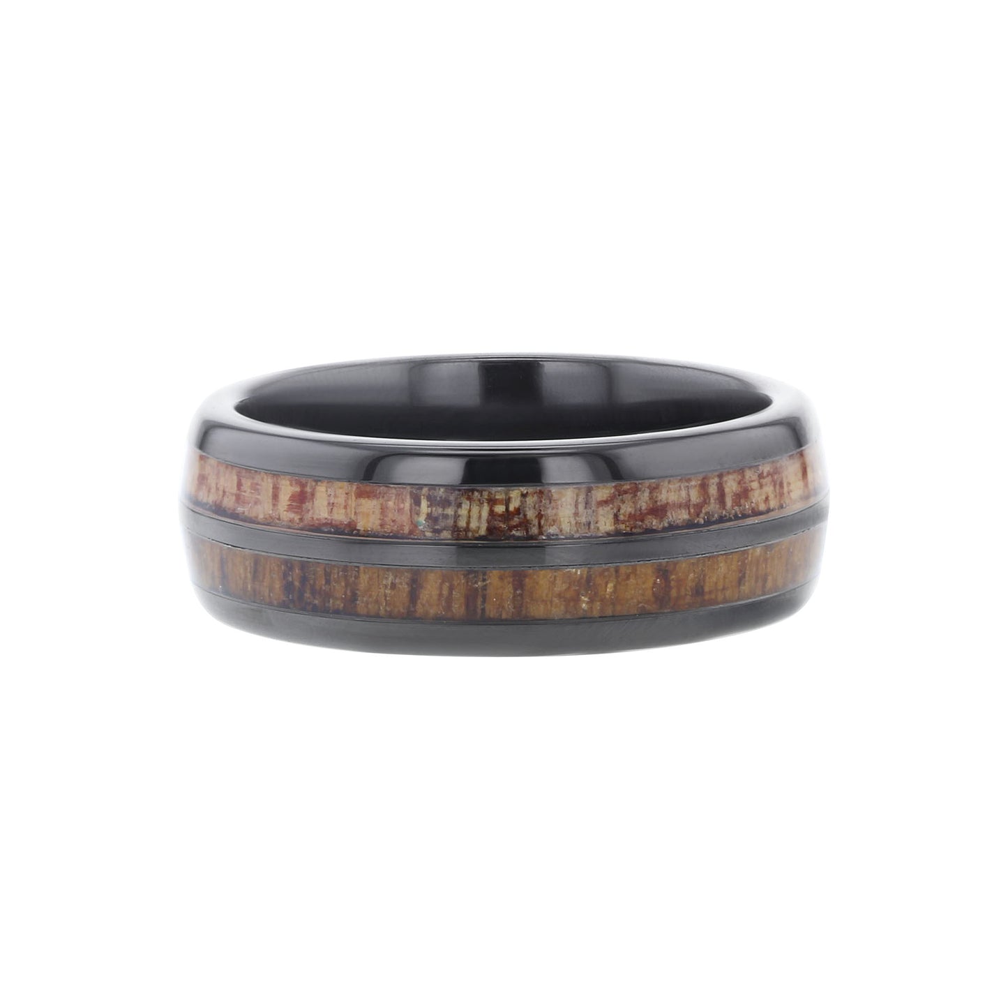 Boardwalk Black Ceramic Wedding Ring