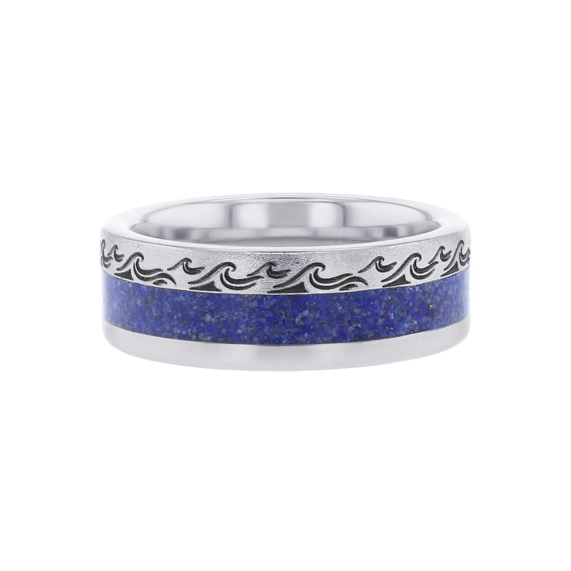 Blue Wave Serinium Wedding Ring