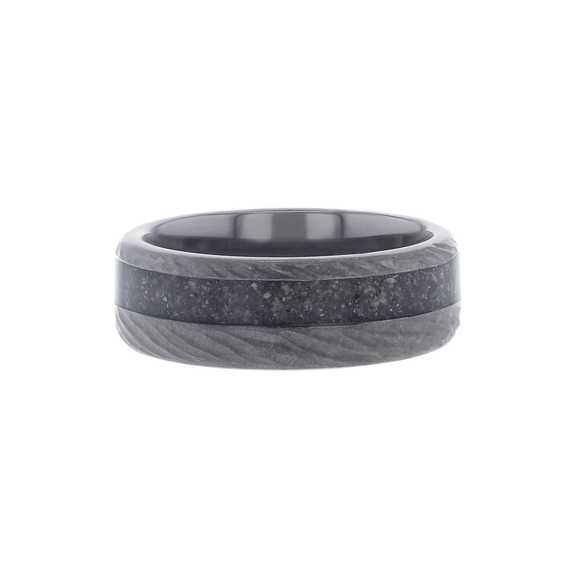 Sandbar Black Ceramic Wedding Ring