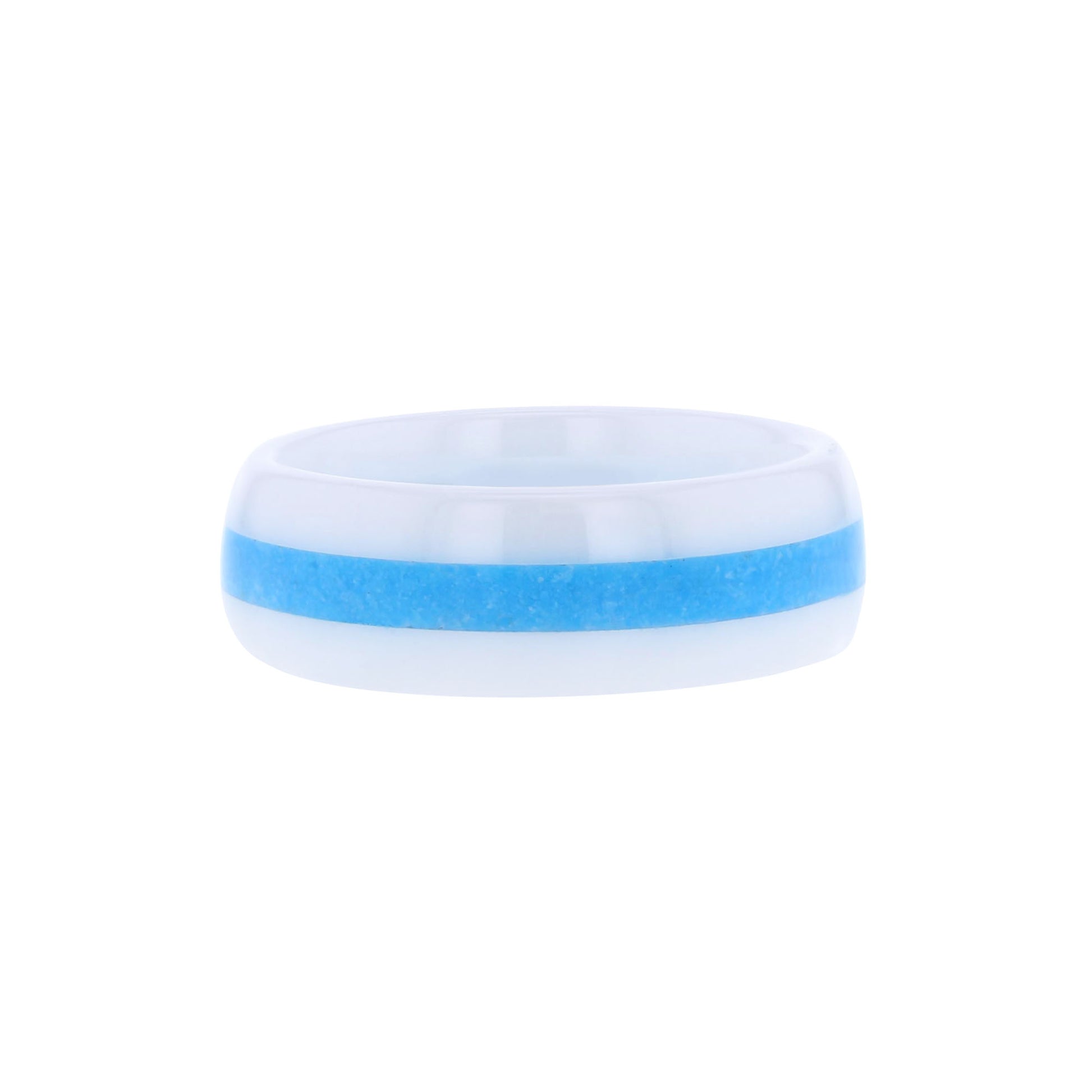 Tribute Turquoise and Ceramic Wedding Ring