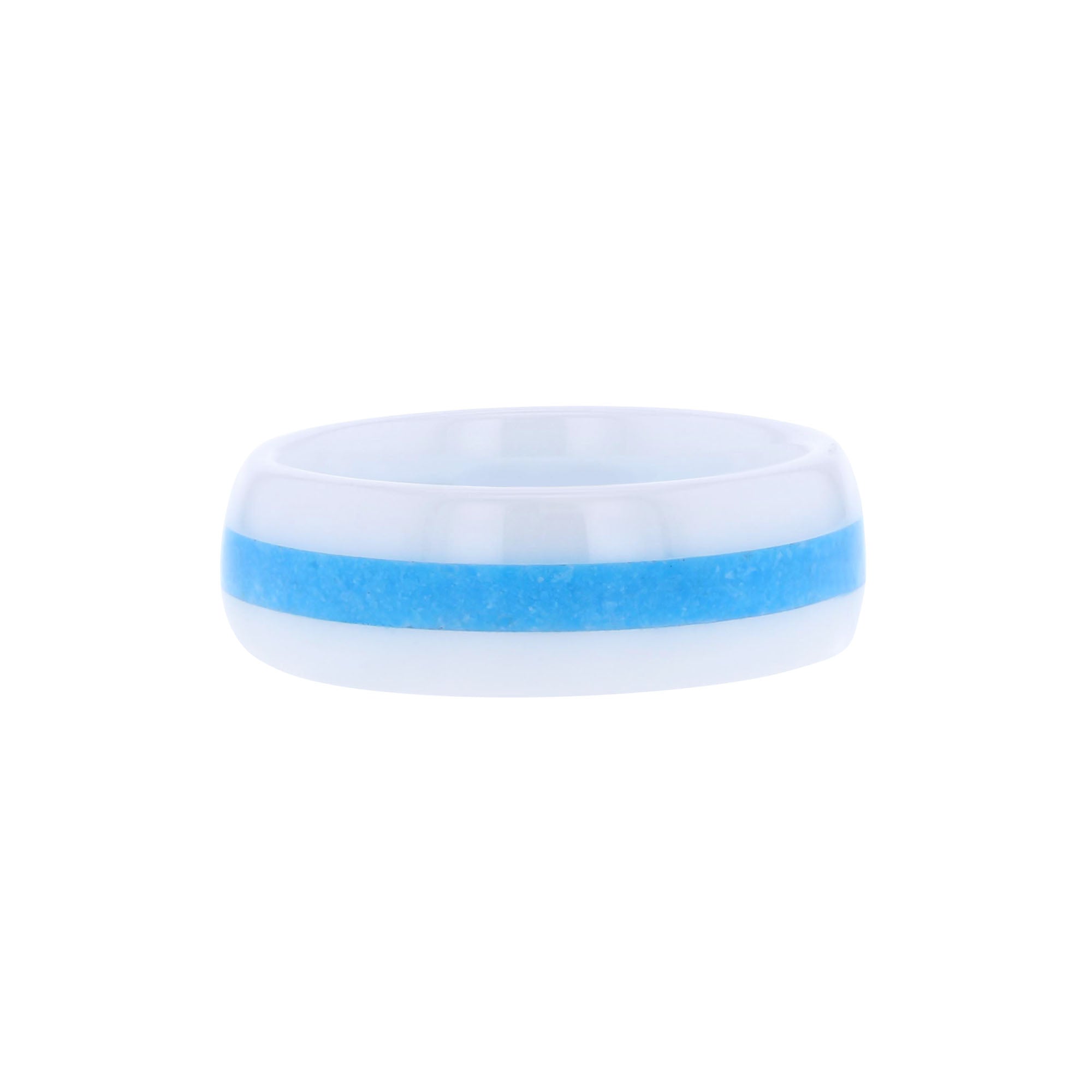 Tribute Turquoise and Ceramic Wedding Ring