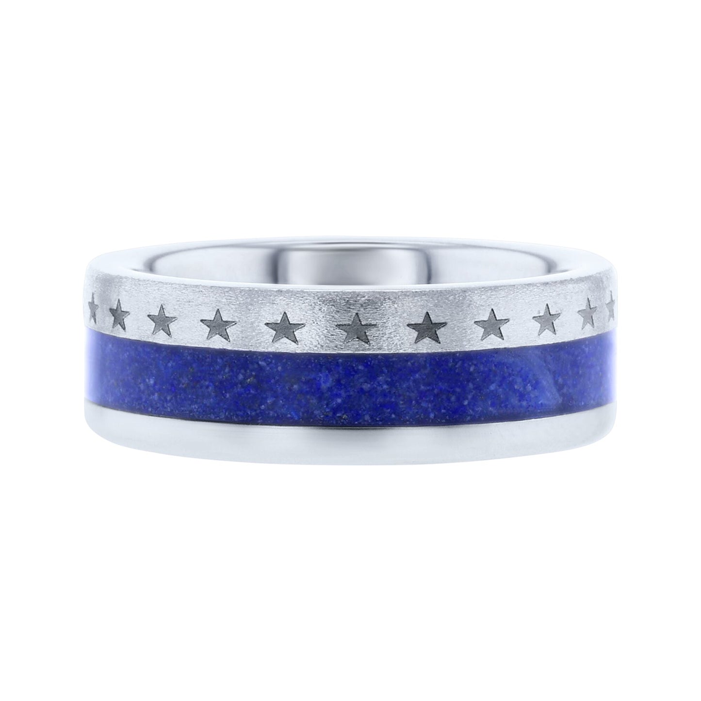 Stars and Stripes Serinium & Lapis Lazuli Wedding Ring
