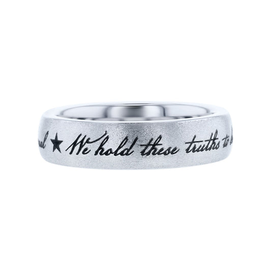 We Hold These Truths Serinium Wedding Ring