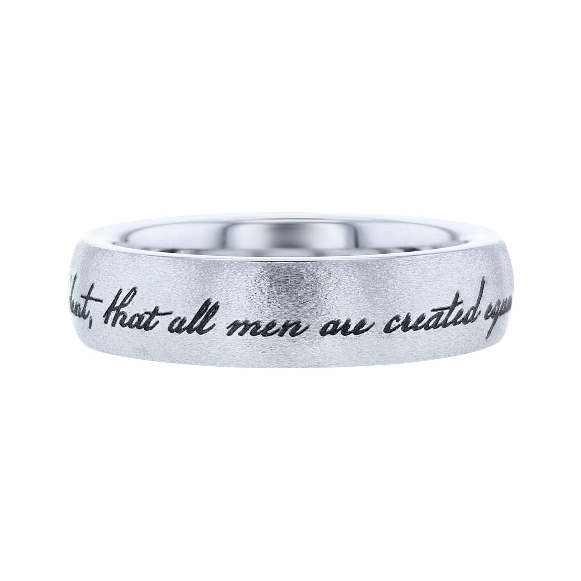 We Hold These Truths Serinium Wedding Ring