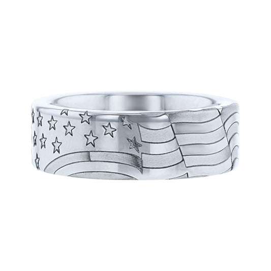 Old Glory Serinium Wedding Ring