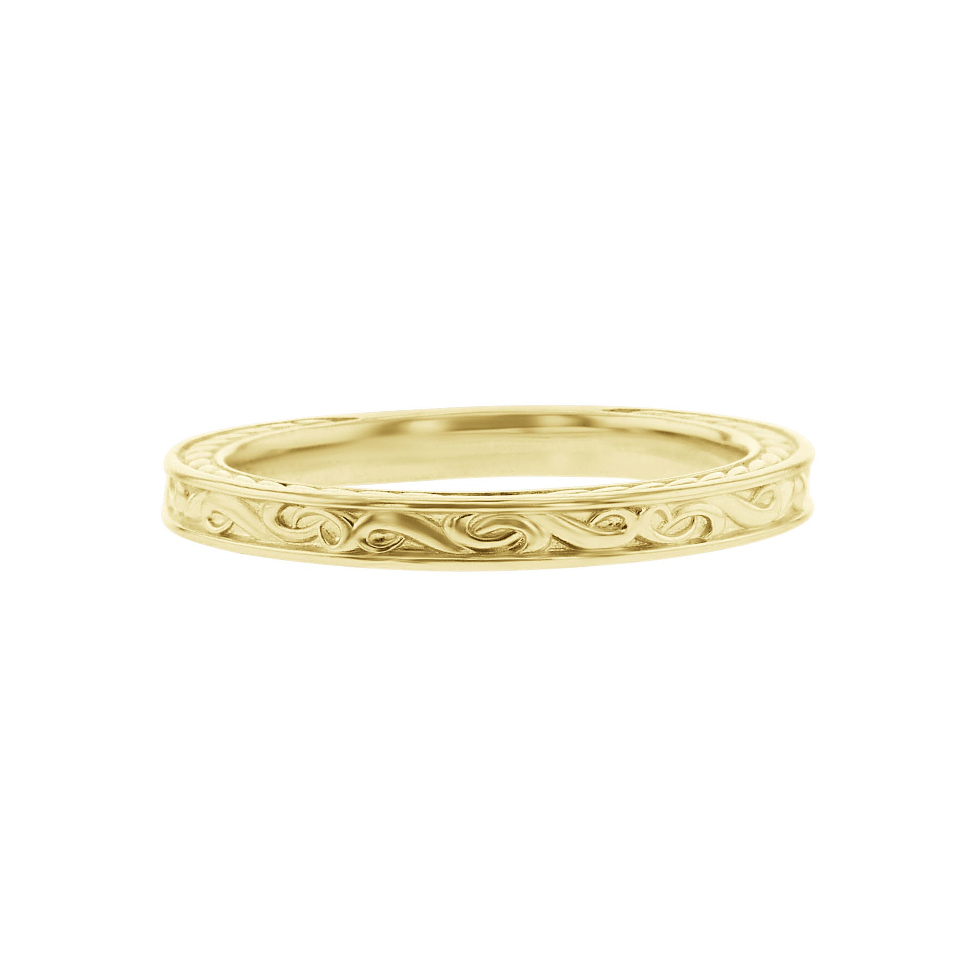 Althea Engraved Gold Wedding Ring