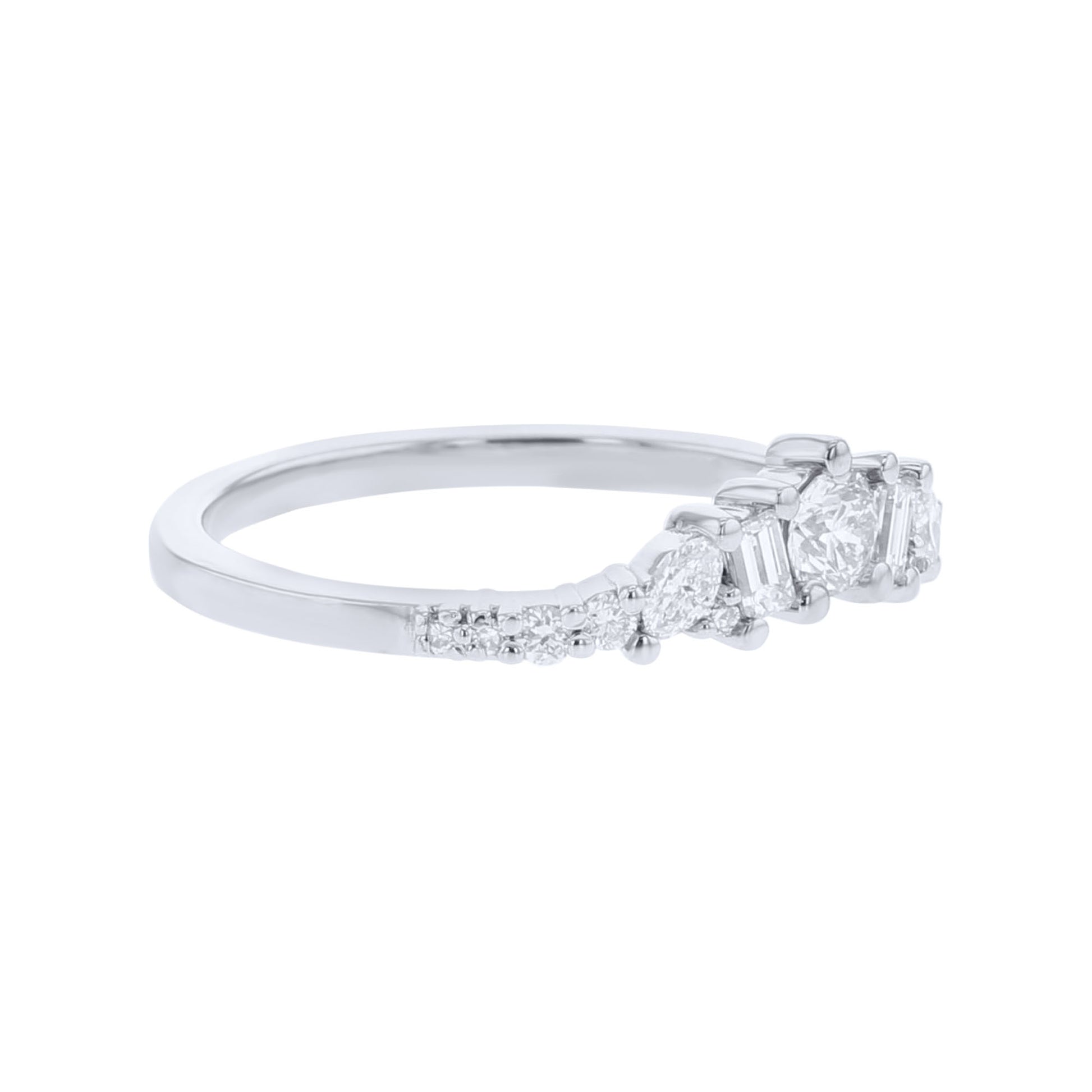 Royalty Curved Diamond Ring