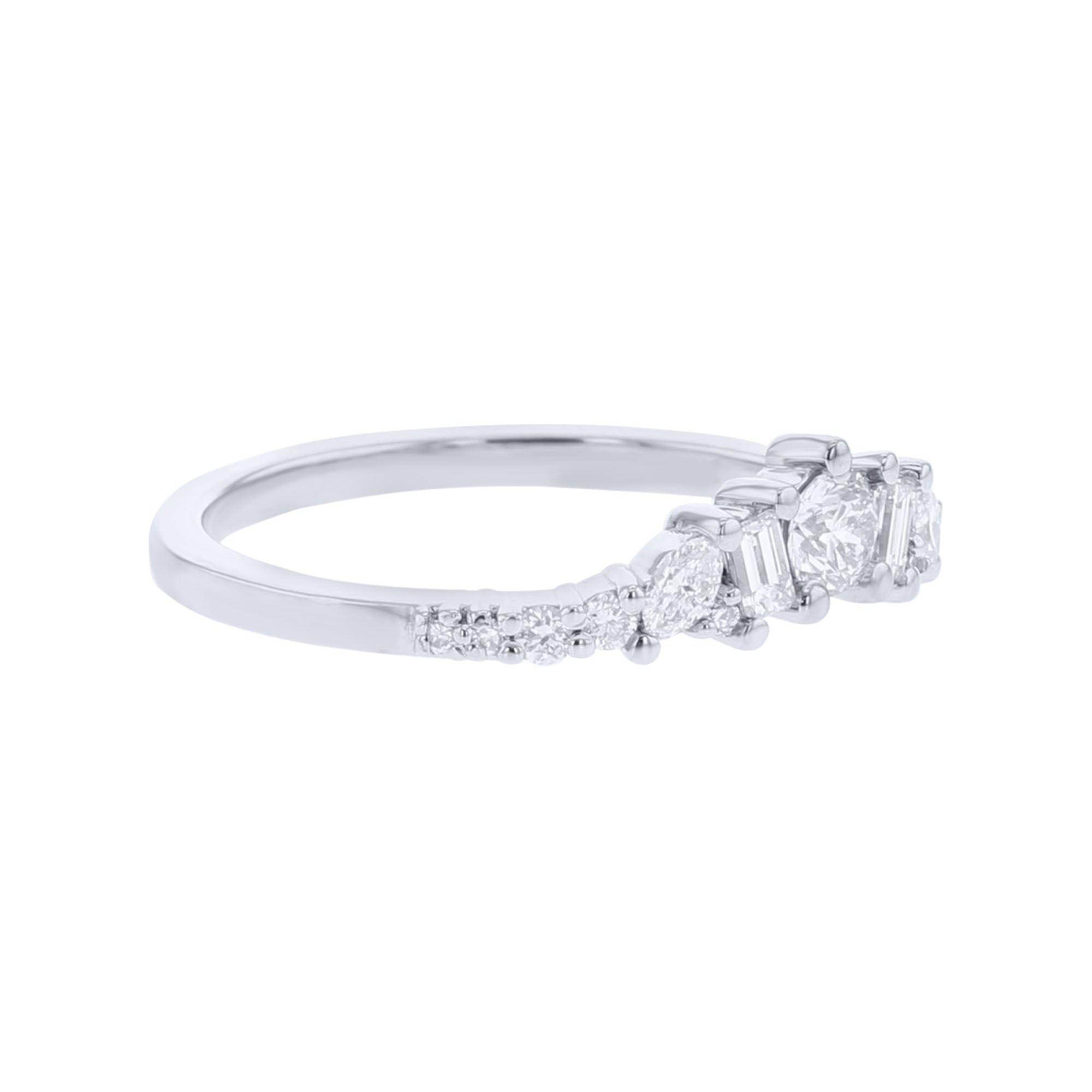 Royalty Curved Diamond Ring