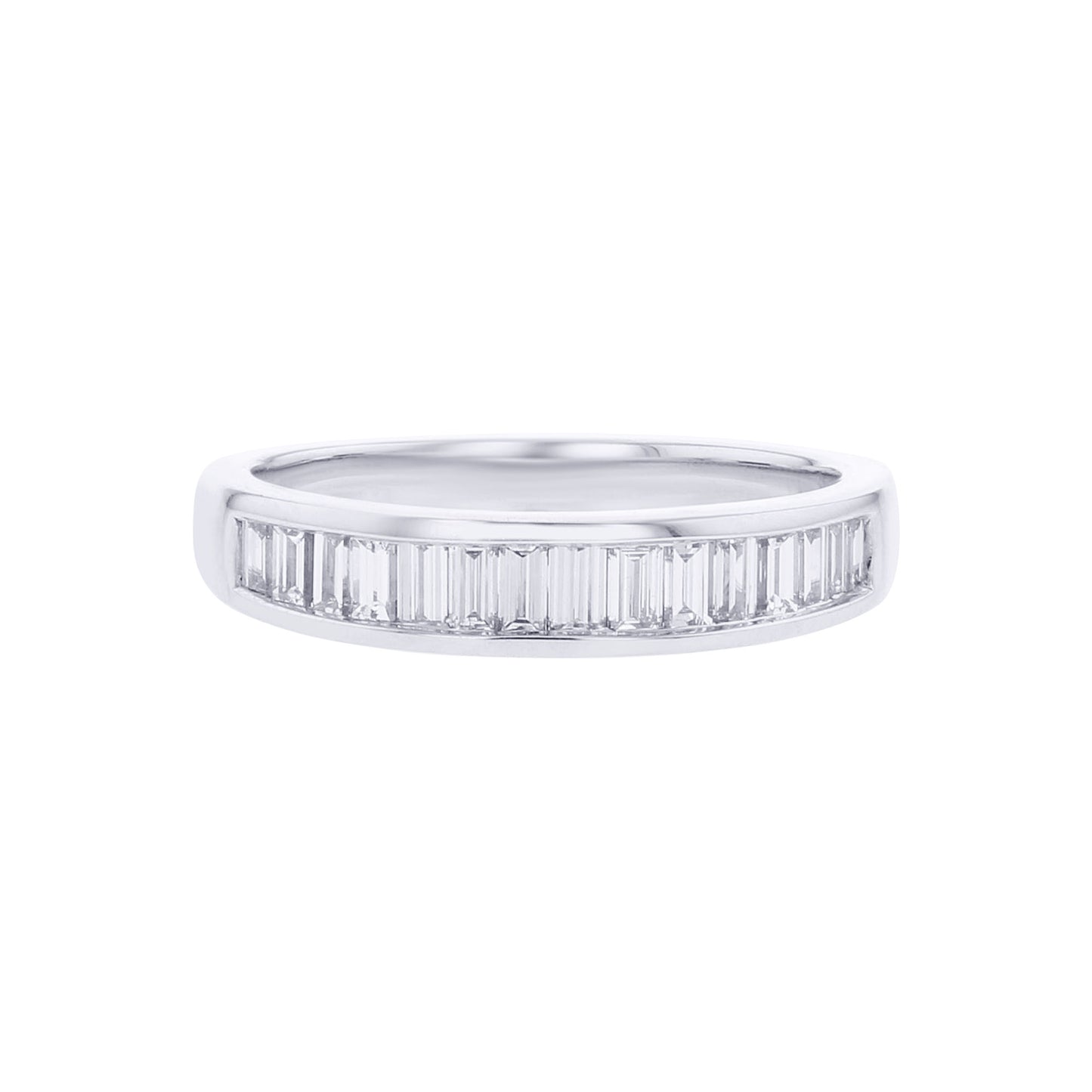 Classic Baguette Channel Diamond Wedding Ring 1/2ct